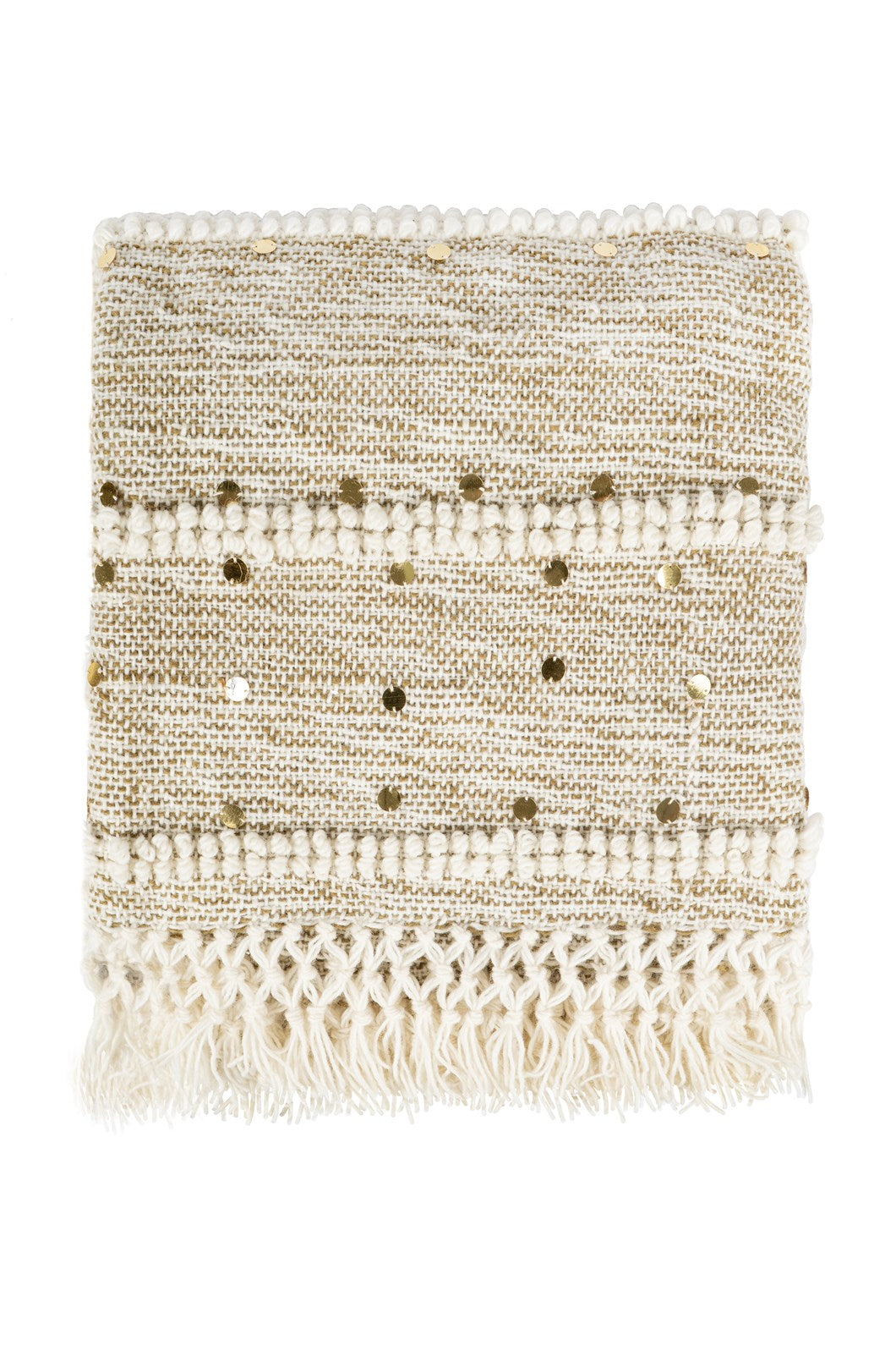 kayoom-decke-bohist-425-creme-khaki-kuscheldecke-aus-wolle-im-boho-stil-mit-fran image 6
