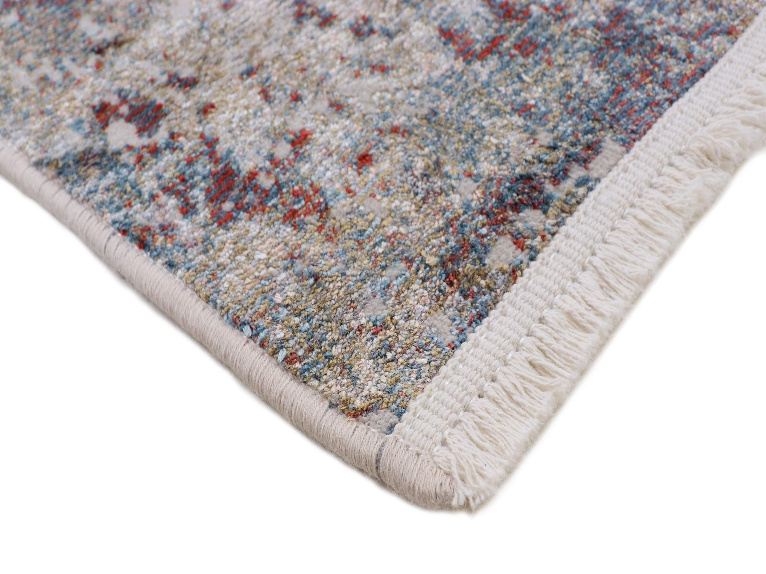 carpetfine-vintage-teppich-stains-beige-80x150-cm-rechteckig-aus-viskose-polyest image 4