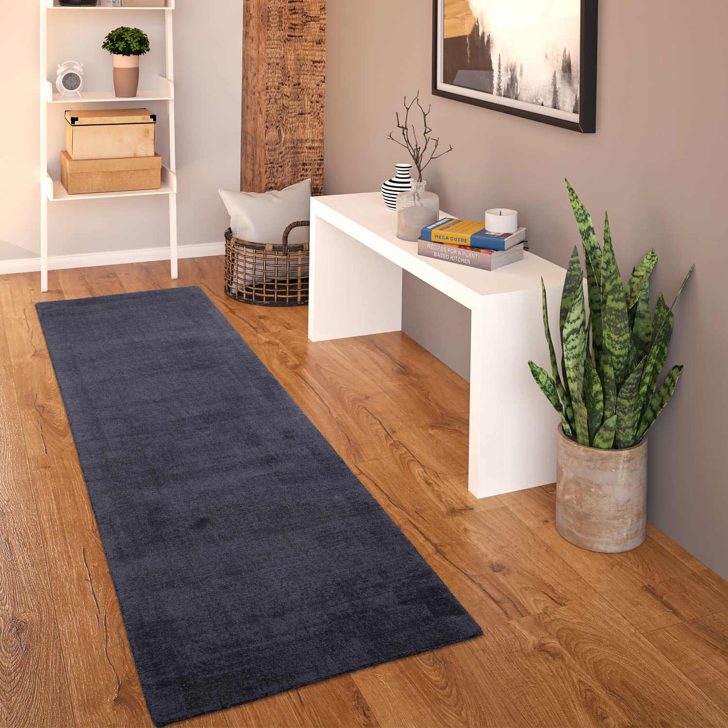 paco-home-kurzflor-teppich-handgewebt-einfarbig-rund-160-cm-anthrazit image 6