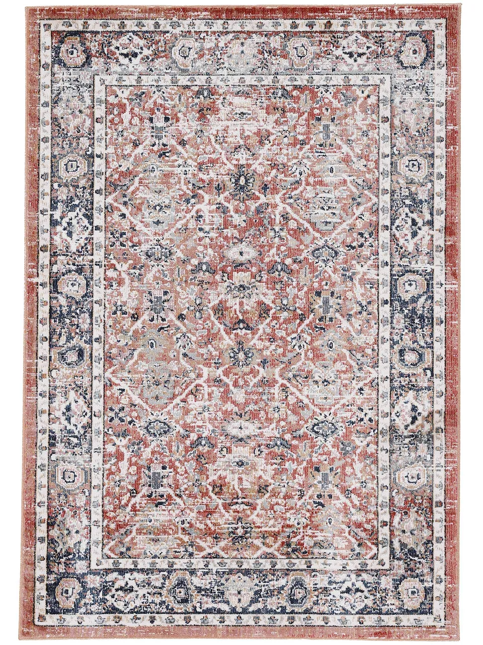 carpetfine-teppich-liana-rot-80x150-cm-moderner-vintage-teppich-f-r-wohn-und-sch image 1