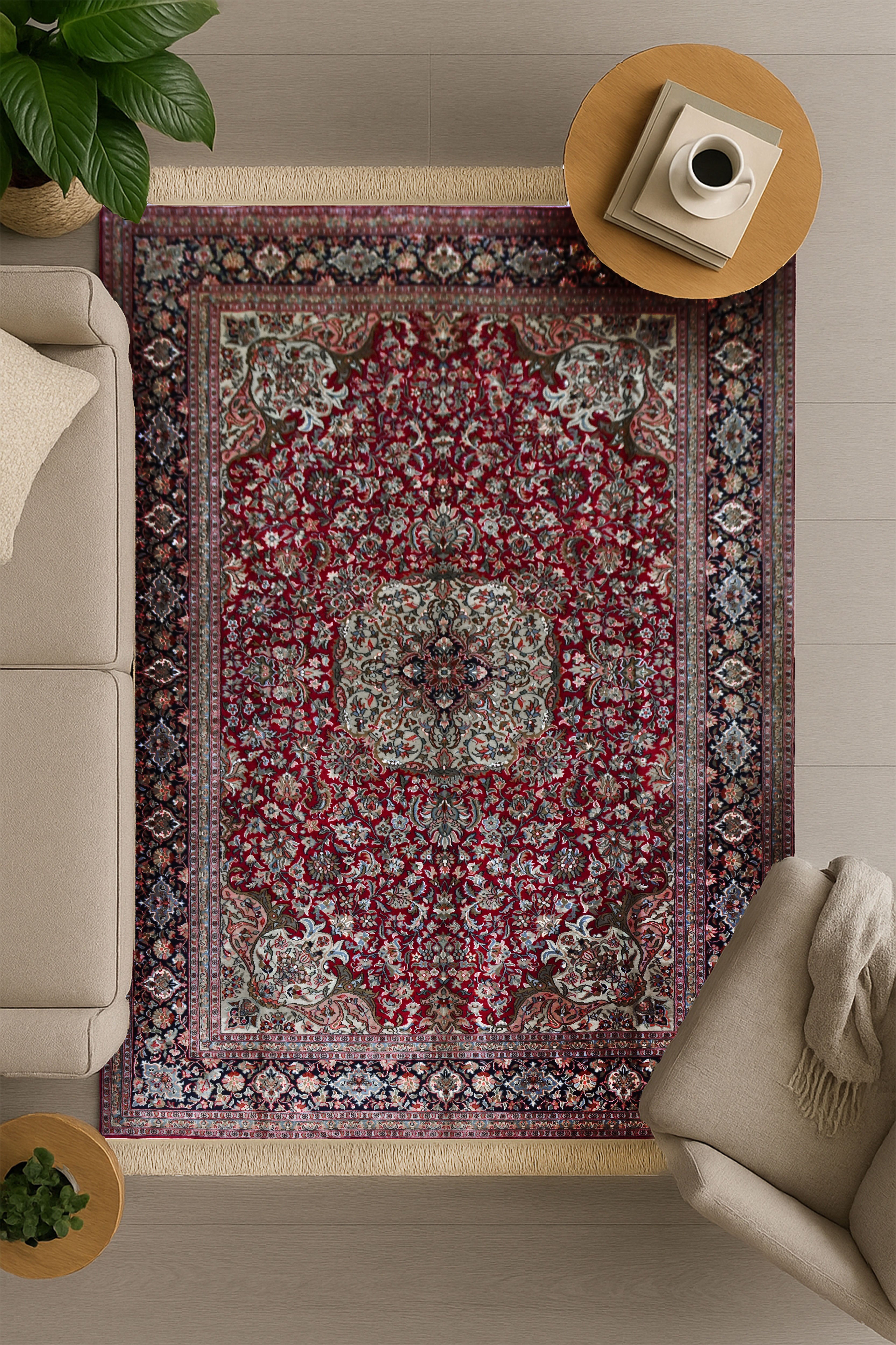 kayoom-kashan-7465-multi-handgewebter-orient-teppich-169-cm-x-260-cm image 3