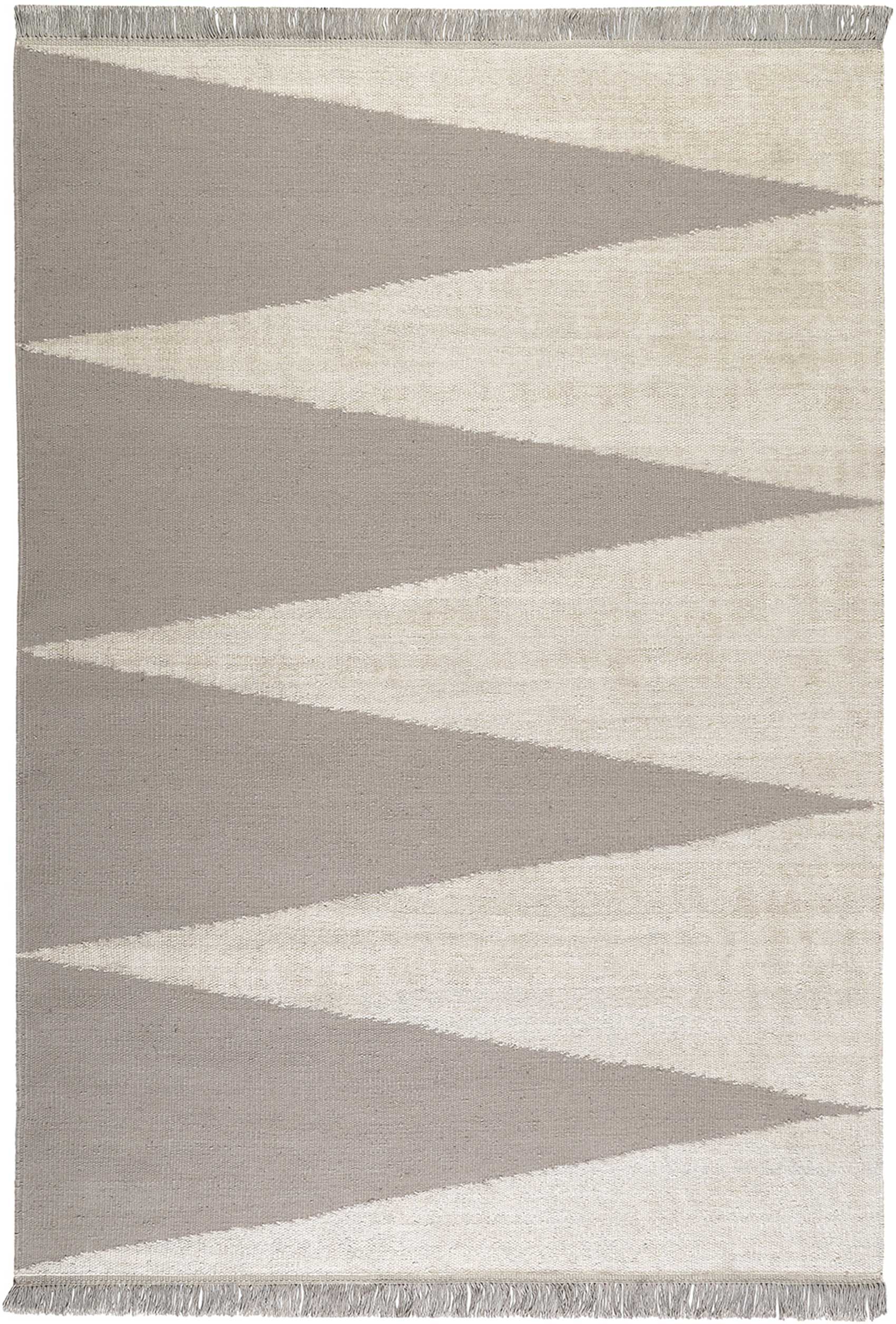 weconhome-smart-triangle-kelim-teppich-taupe-beige-naturfaser image 1