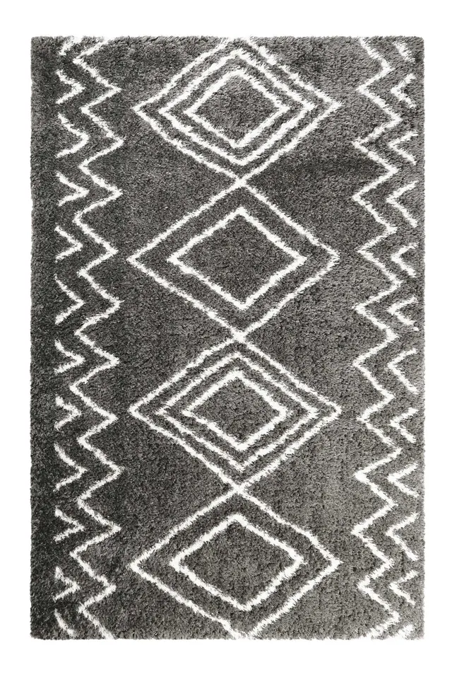 weconhome-boho-scandic-yagour-hochflor-teppich-grau-50-mm image 1