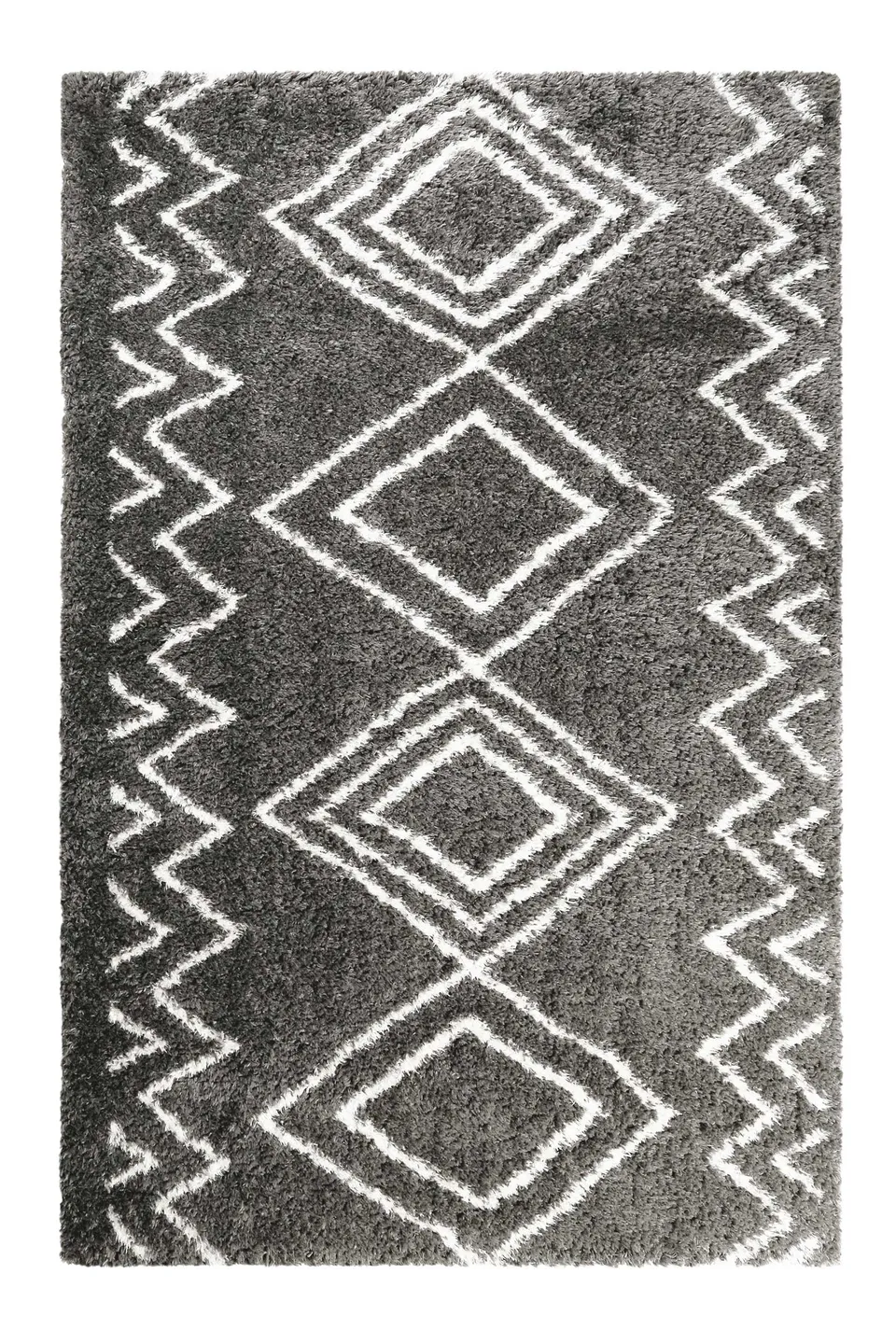 weconhome-boho-scandic-yagour-hochflor-teppich-grau-50-mm image 1