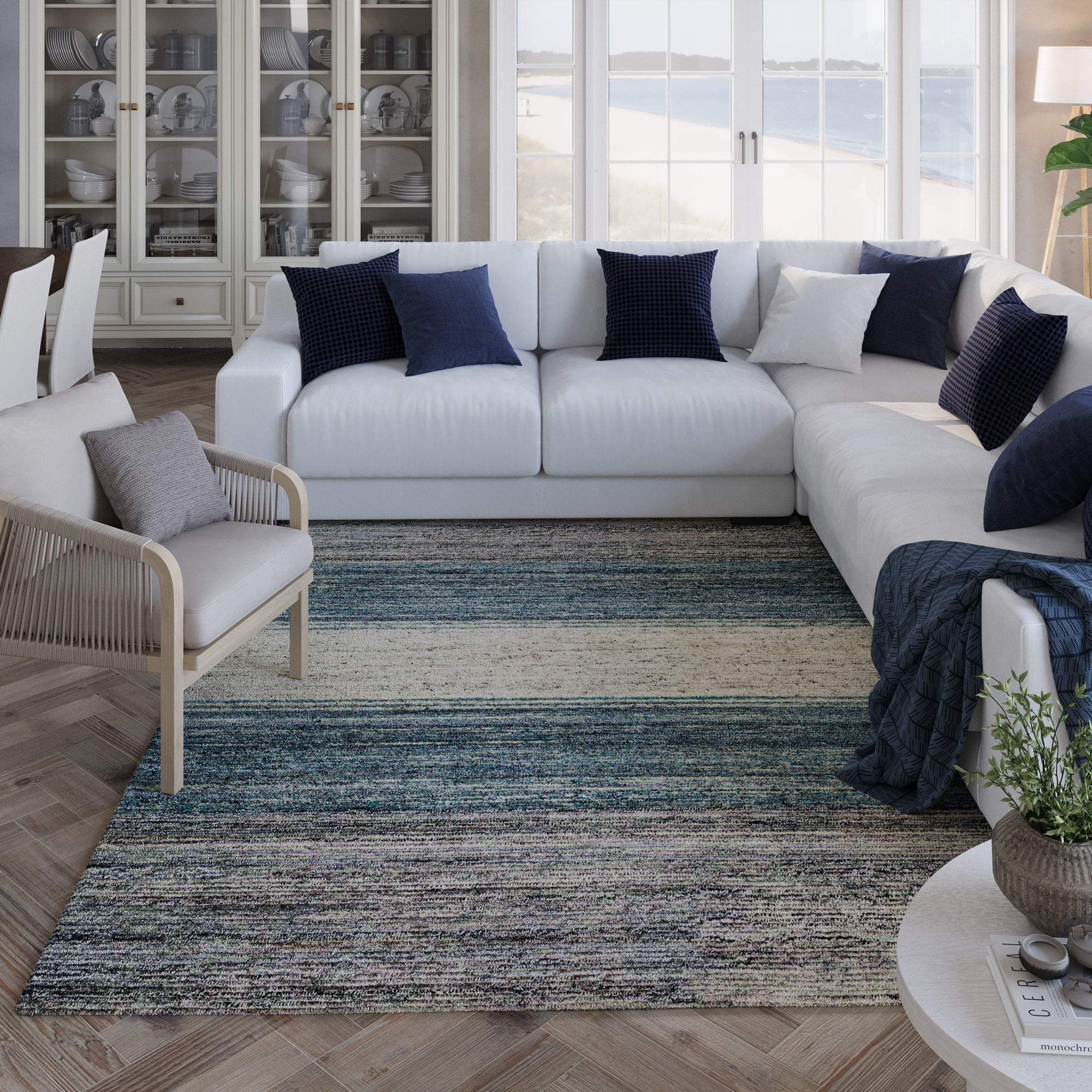 weconhome-hamptons-twentyfour-kurzflor-teppich-grau-blau-meliert image 2