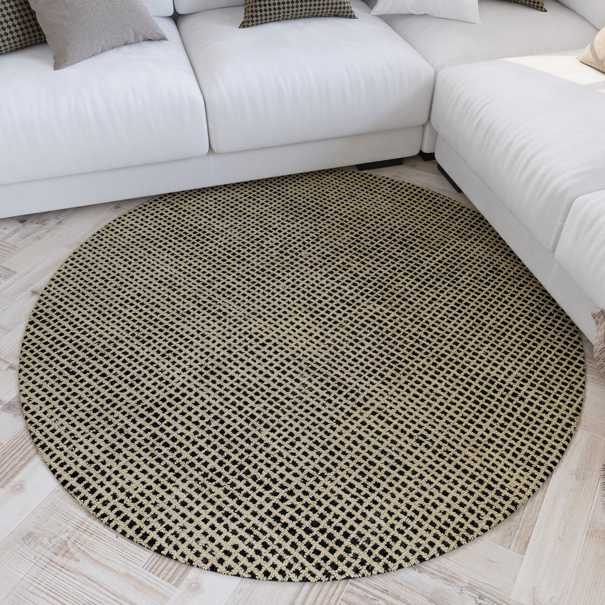 hamptons-by-weconhome-twentynine-kurzflor-teppich-rund-sand-beige image 2