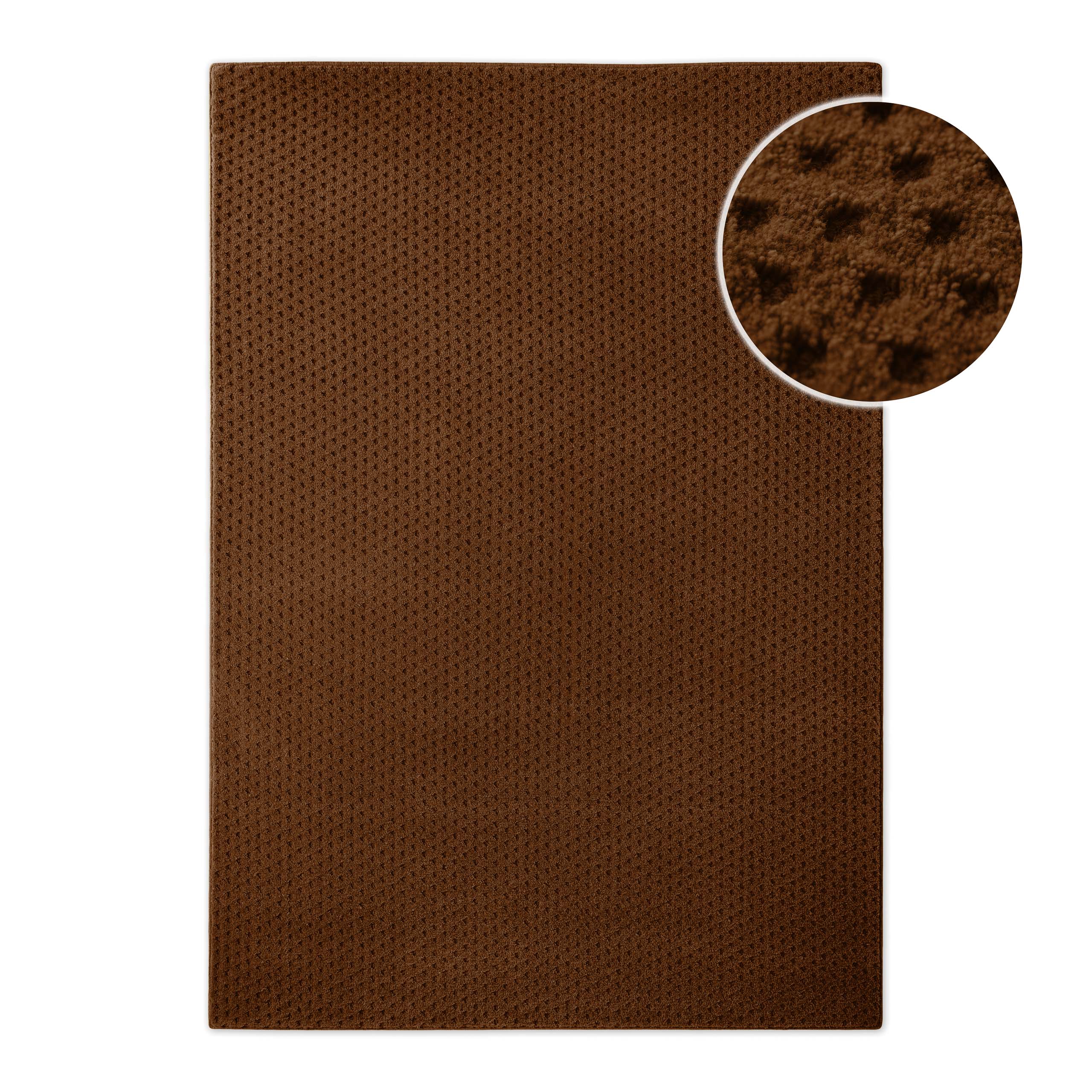 weconhome-castello-three-kurzflor-teppich-eckig-braun-aus-schurwolle image 1