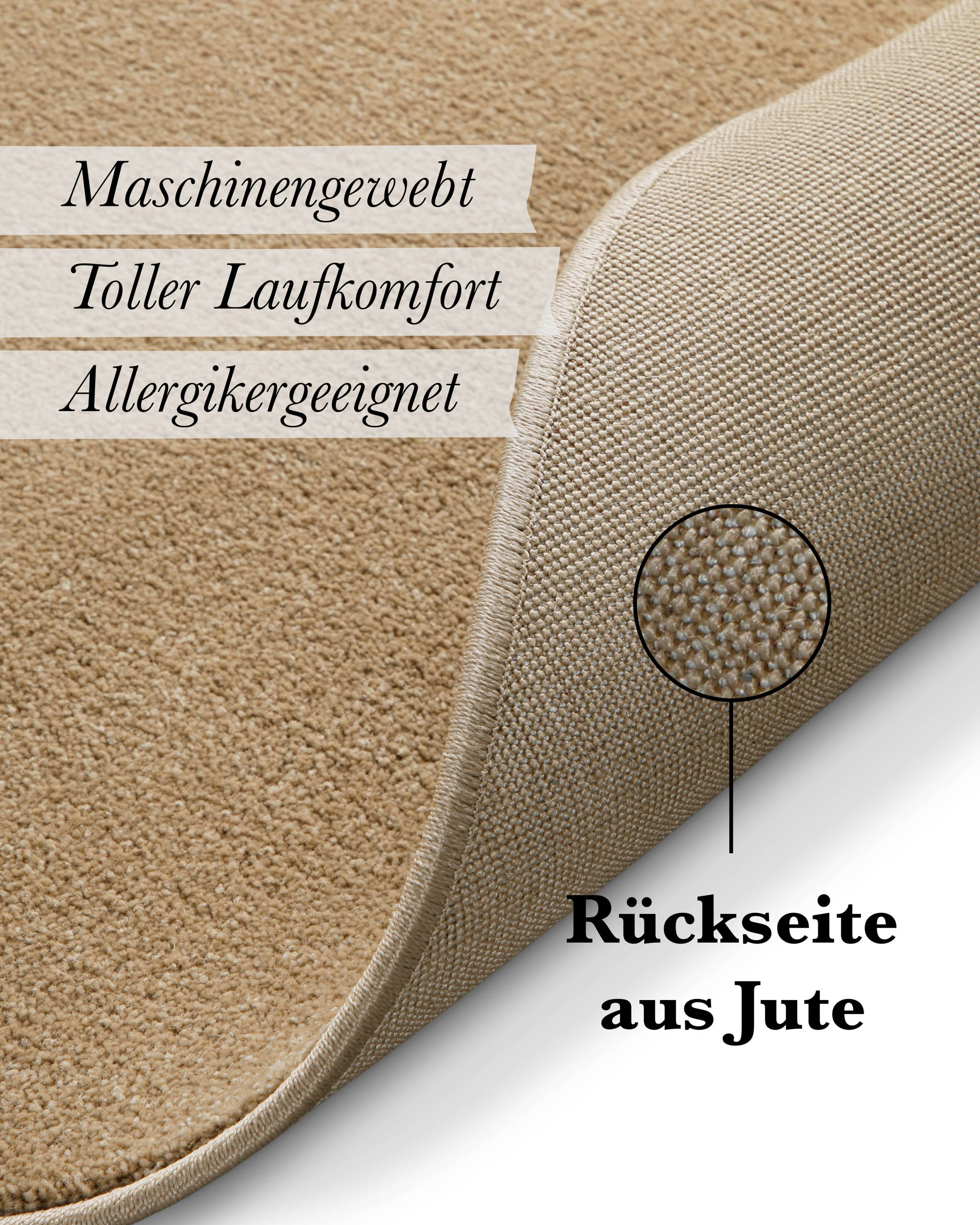 weconhome-basics-kurzflorteppich-freja-rund-sand-beige-gewebt-polypropylen-120-c image 3