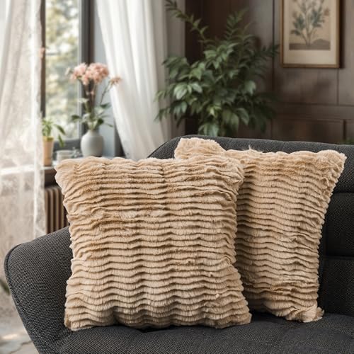 paco-home-wellen-kissenbezug-2er-set-beige-3d-einfarbig image 7