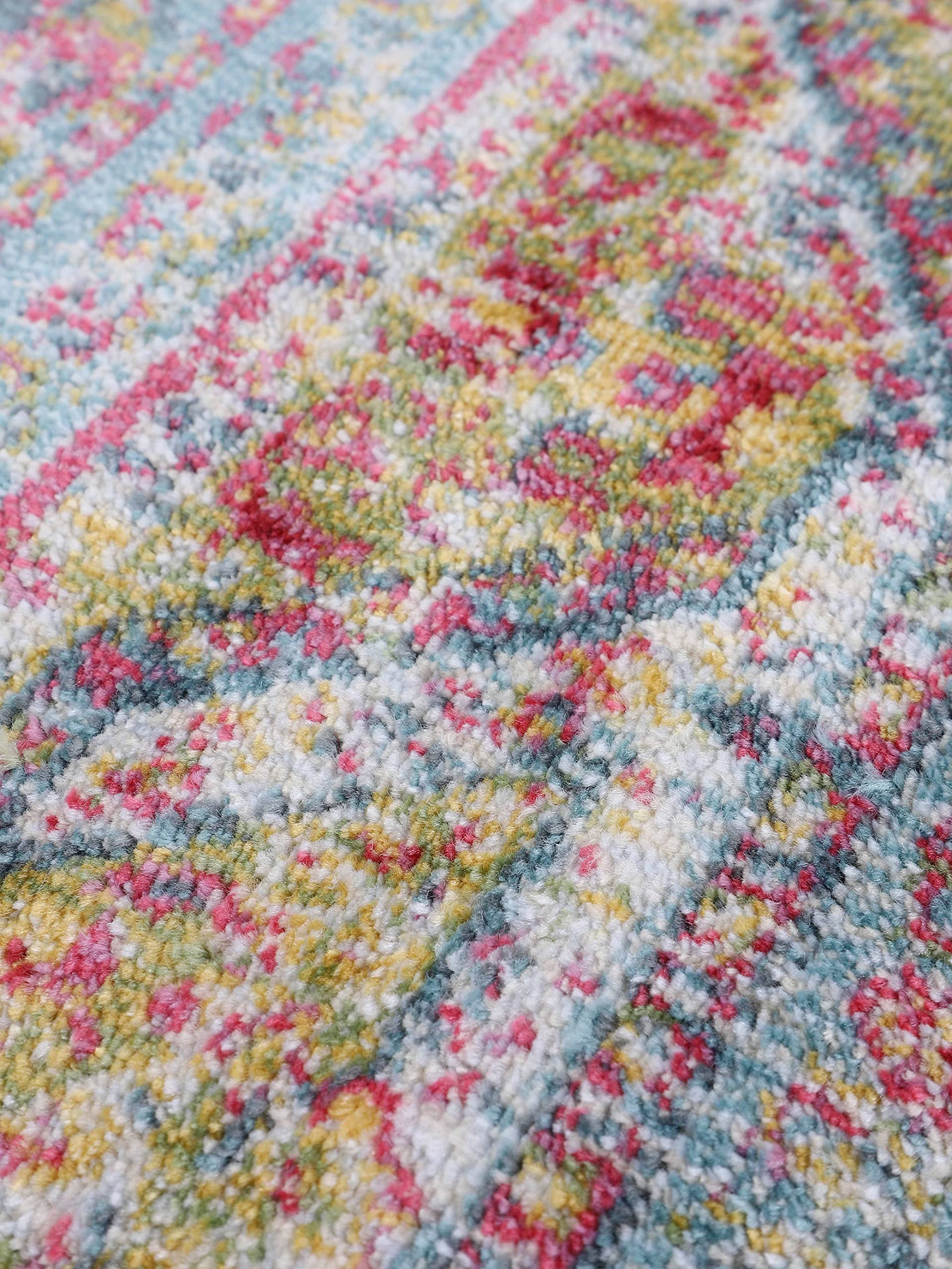 carpetfine-yuri-vintage-teppich-t-rkis-80x150-cm-moderner-teppich-f-r-wohn-und-s image 7