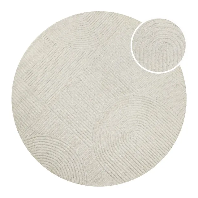 weconhome-hamptons-thirtysix-kurzflor-teppich-rund-creme-wei-aus-100-schurwolle- image 1
