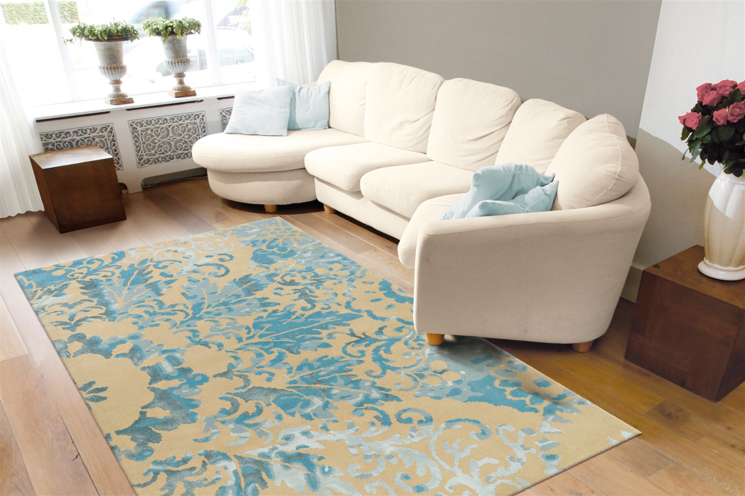 kayoom-satin-8061-kurzflorteppich-elegantes-design-flacher-flor image 2