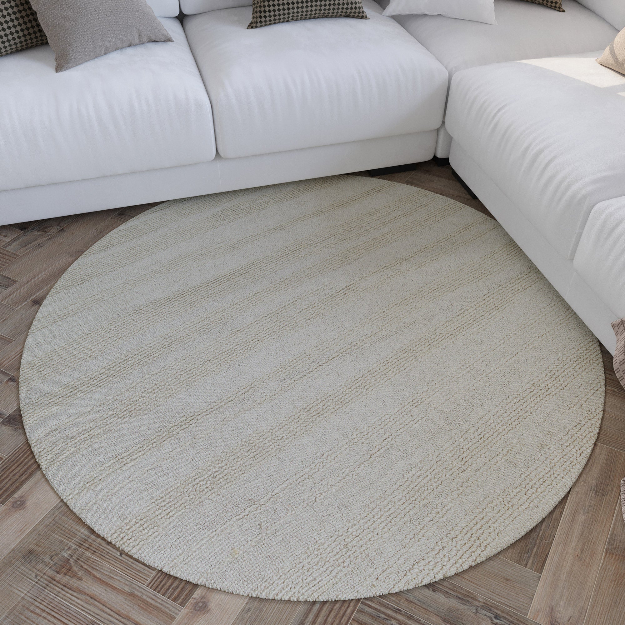 weconhome-kurzflor-teppich-rund-creme-wei-hamptons-twentyseven image 2
