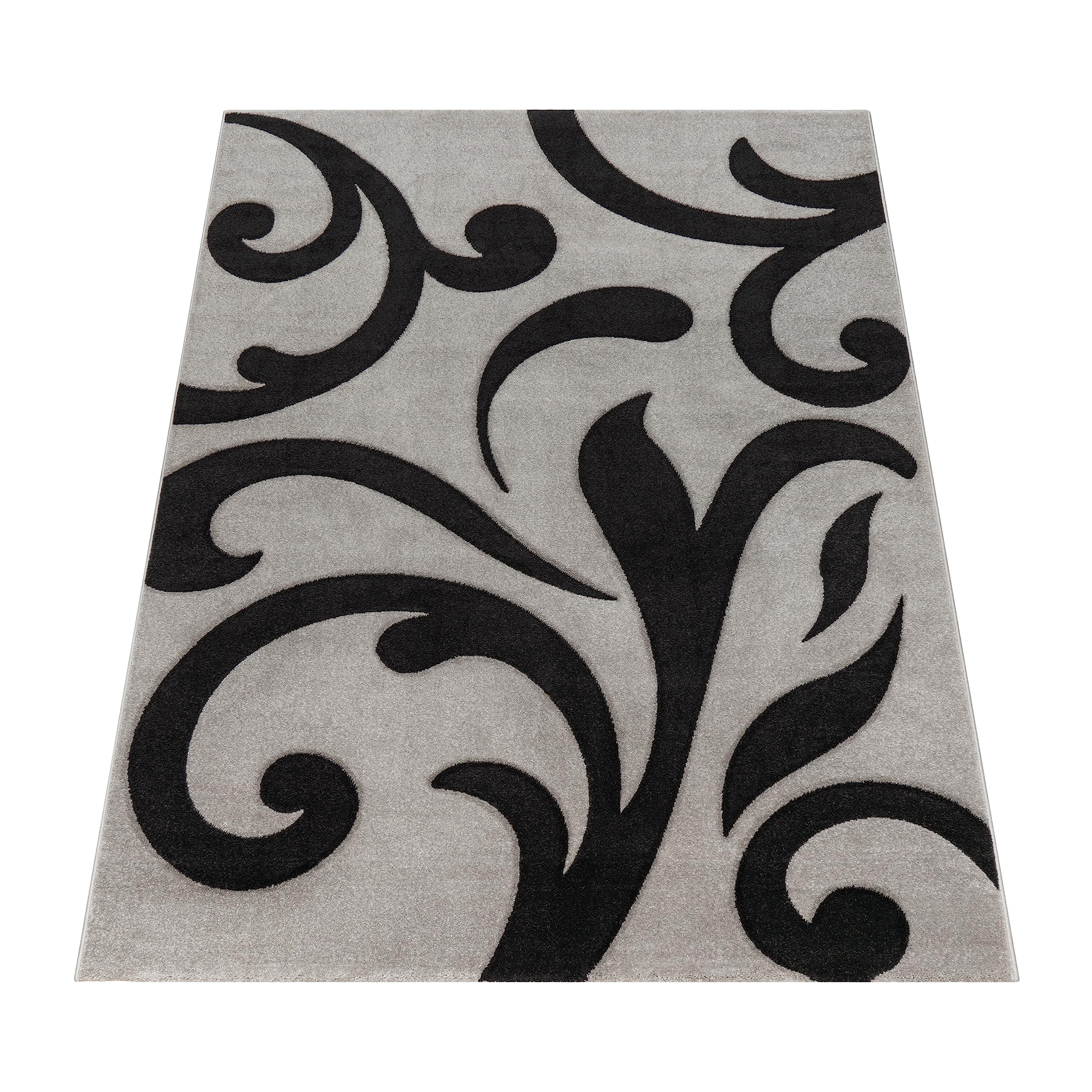 paco-home-designer-teppich-konturenschnitt-60x110-cm-grau-schwarz image 5