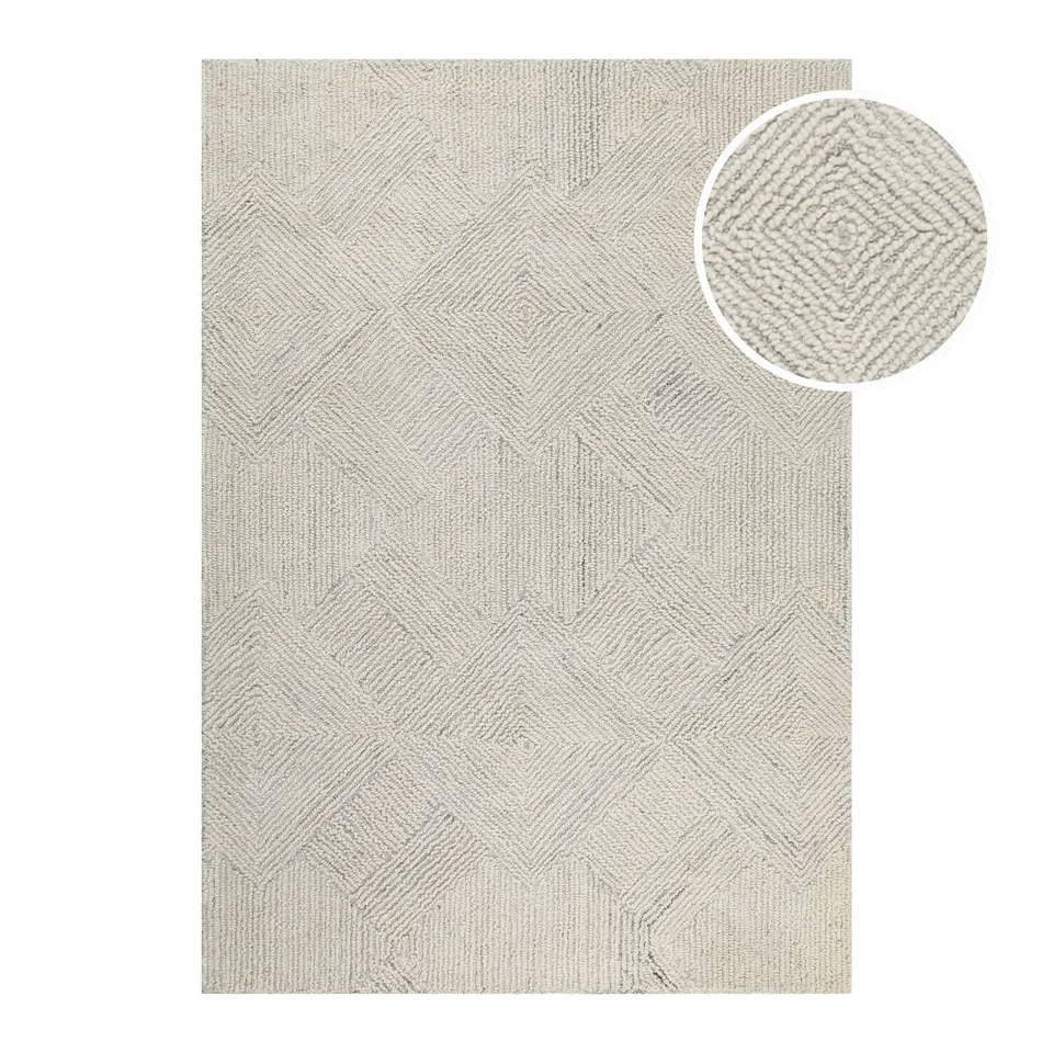 weconhome-kurzflor-teppich-hamptons-thirtythree-elfenbein-handgetuftet-wolle-mix image 1