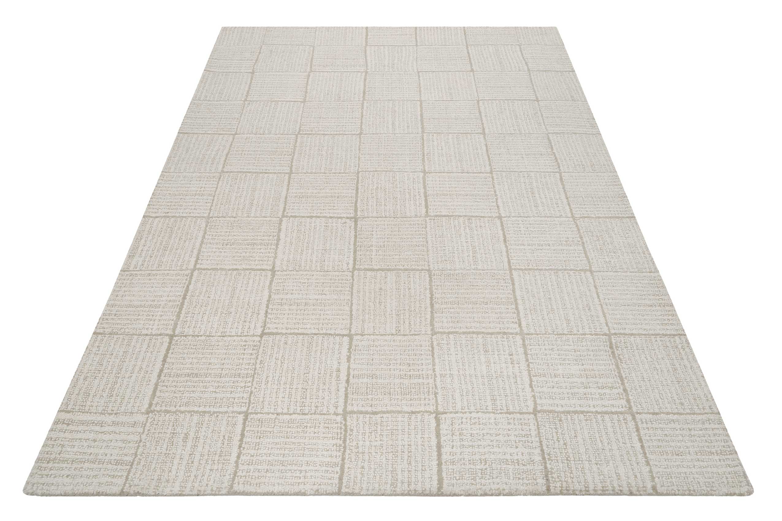 weconhome-lasse-teppich-creme-beige-naturfaser-karo-handgetuftet image 3