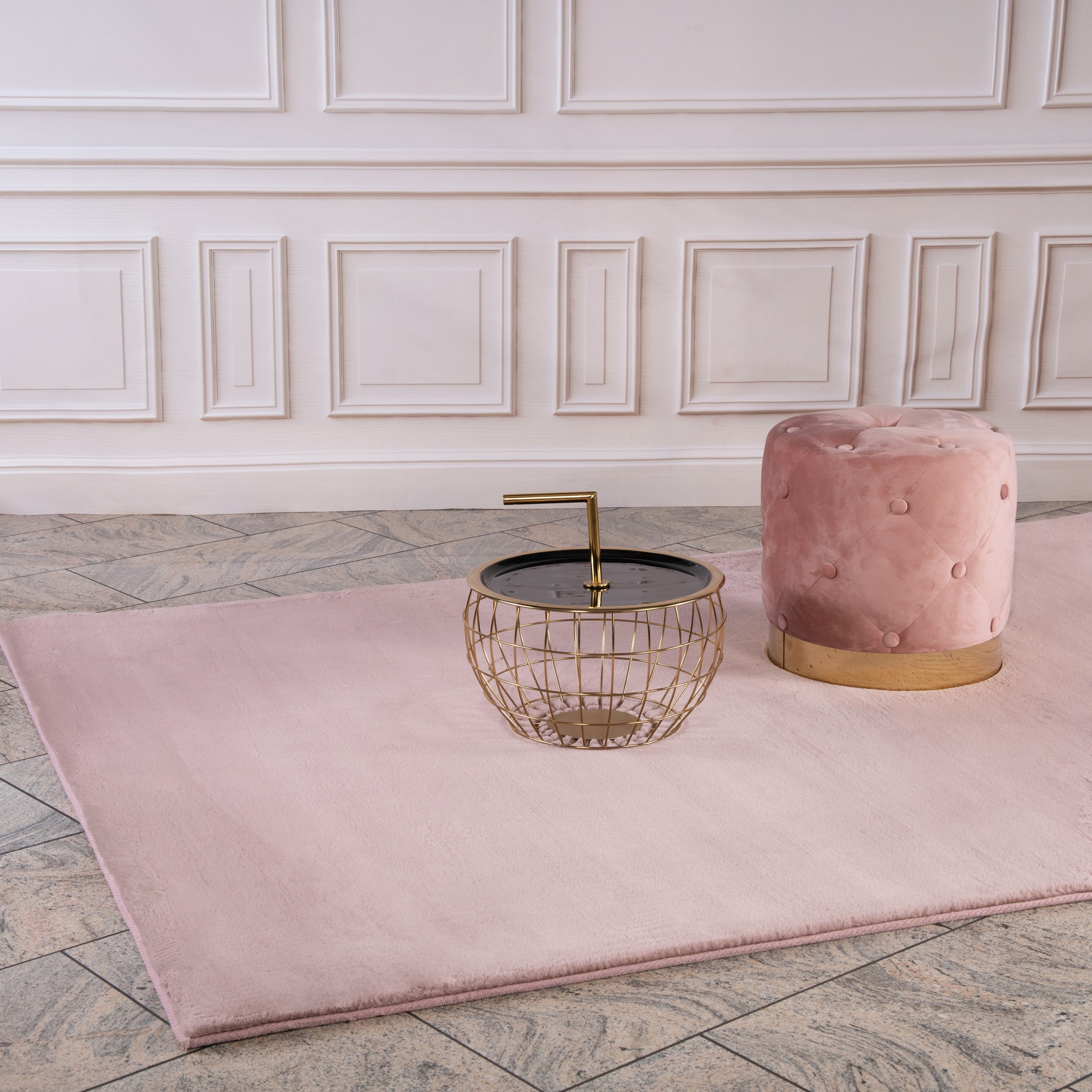 kayoom-trail-125-besonders-weicher-kurzflorteppich-21-mm-flor-pastellrosa image 3