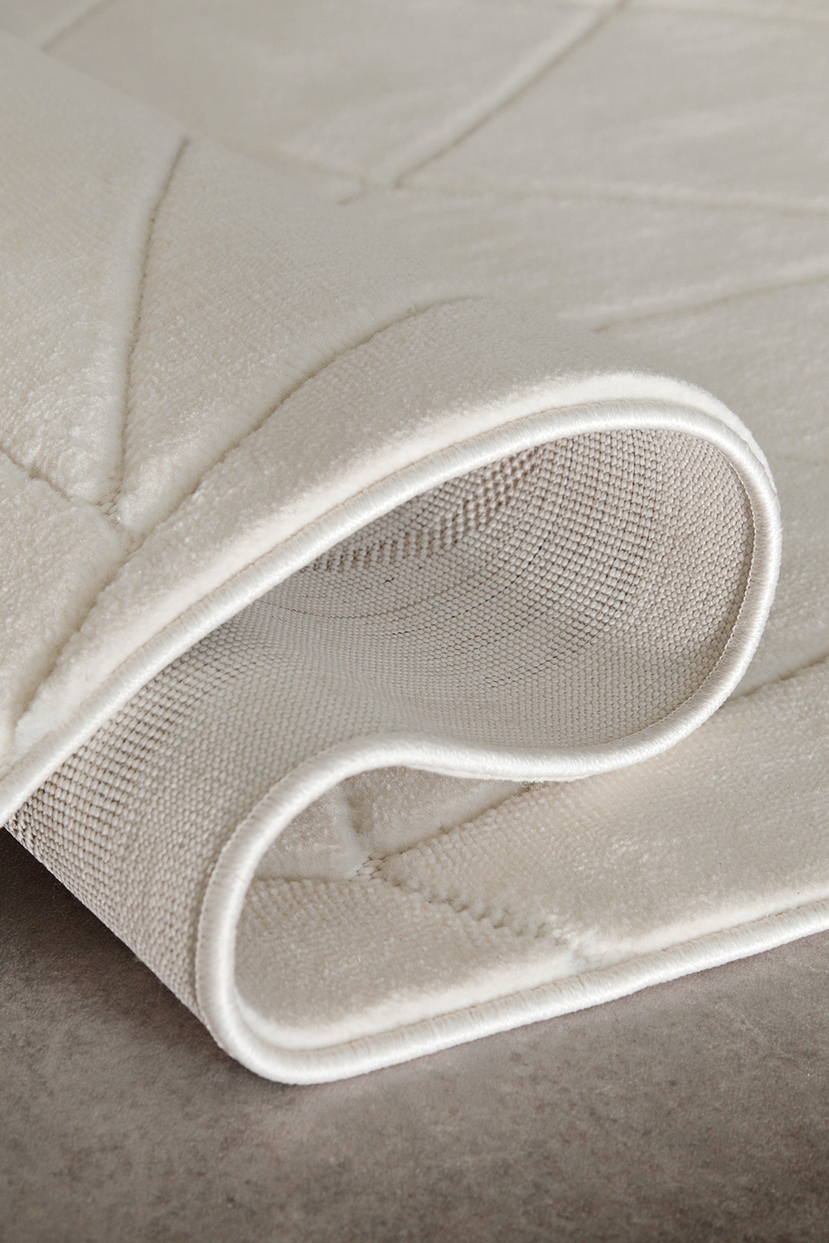weconhome-unplugged-kurzflorteppich-creme-wei-eckig image 4
