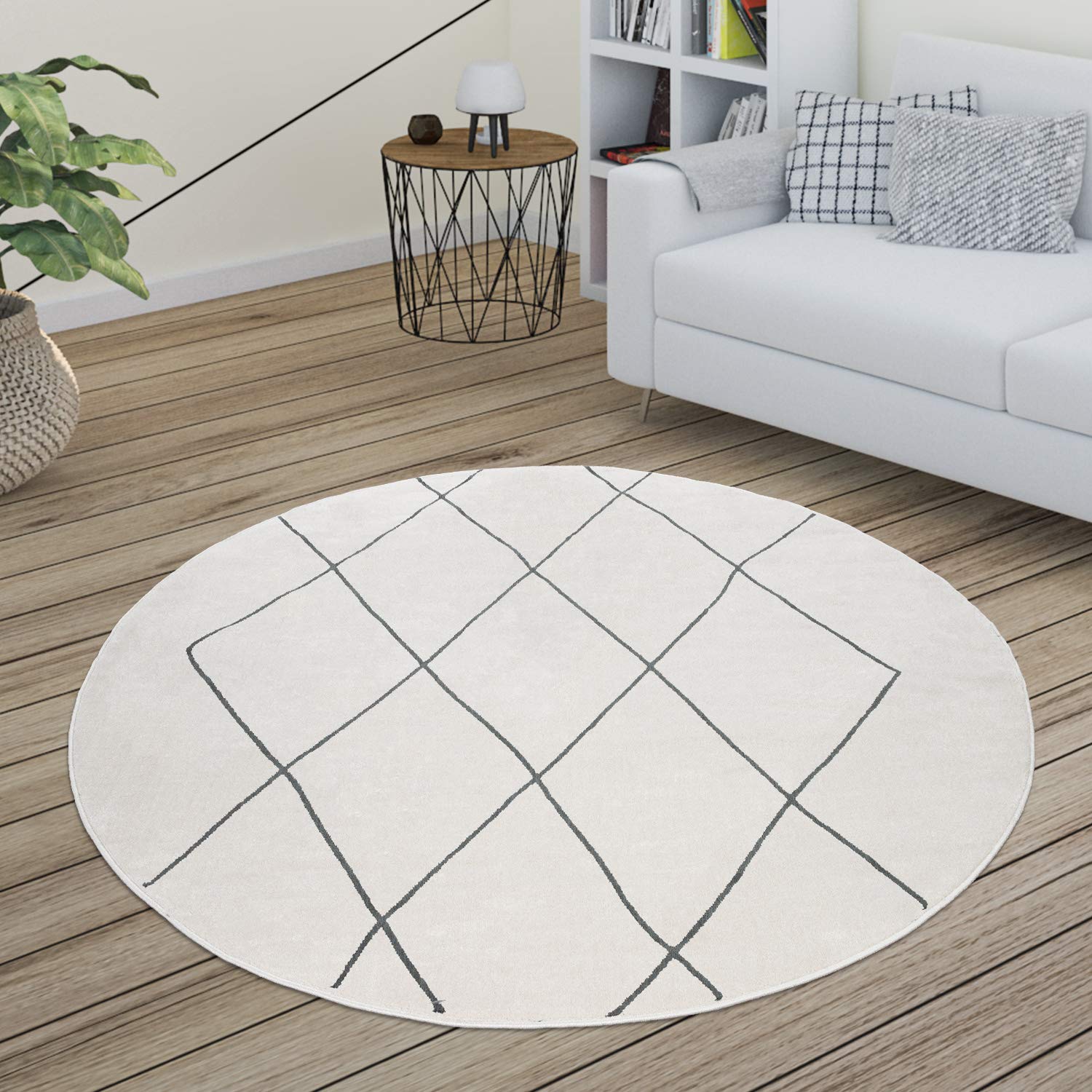paco-home-metro-teppich-rund-120-cm-wei-2-skandi-rauten image 1
