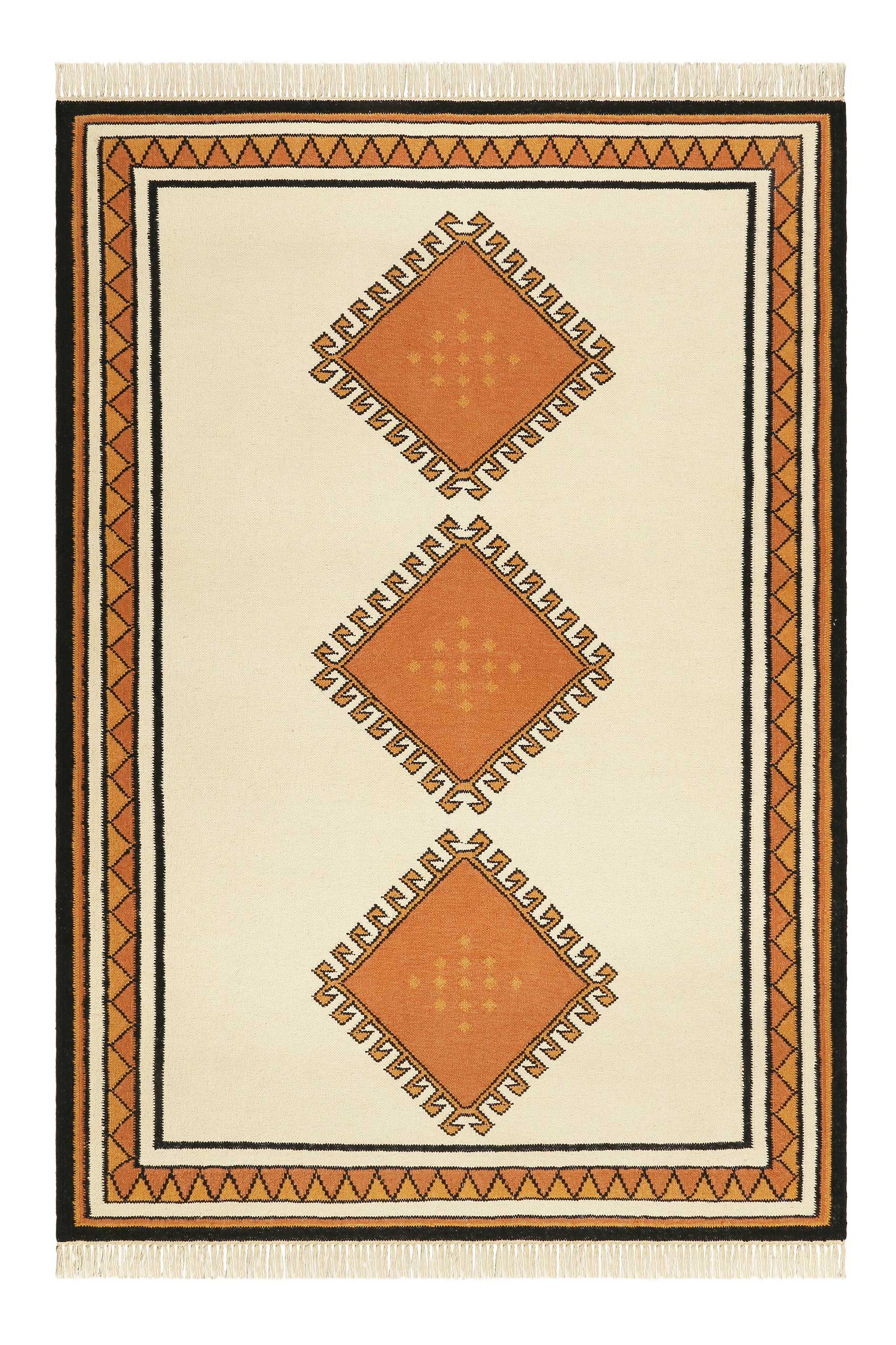 weconhome-afoud-kelim-teppich-beige-terrakotta-wolle image 1