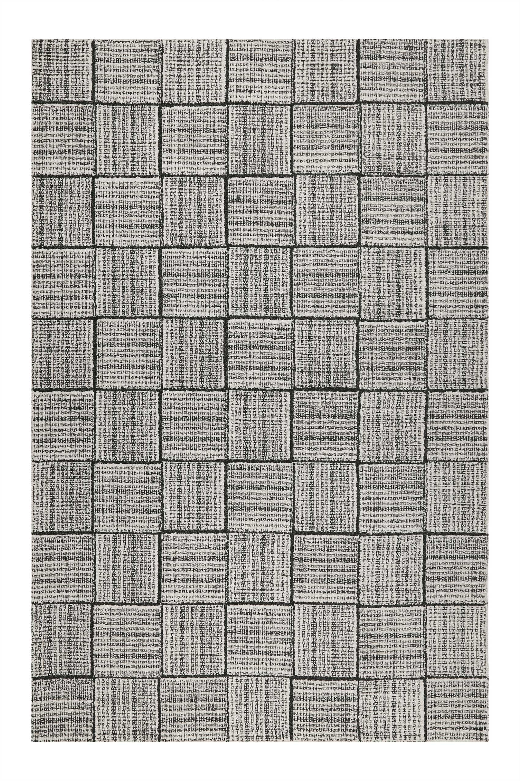 weconhome-wollteppich-lasse-hellgrau-karo-muster-handgetuftet-50-rabatt image 1