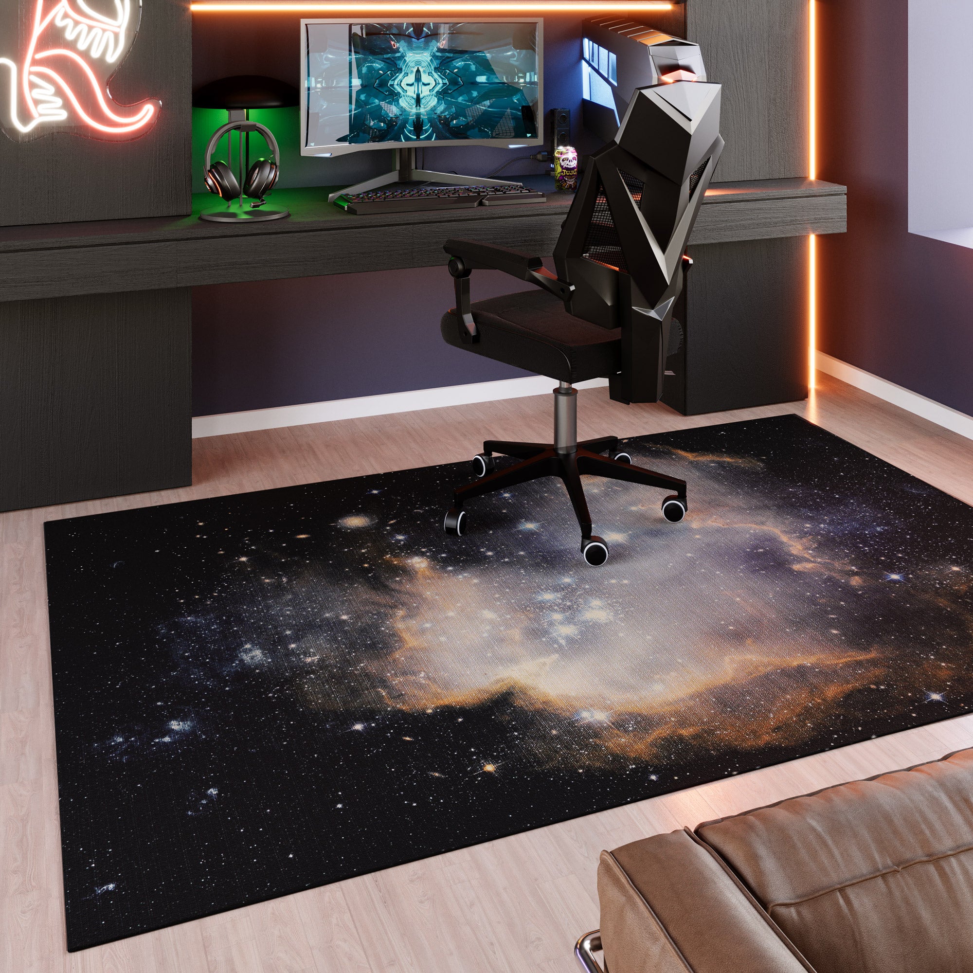 weconhome-galactic-glow-gamer-teppich-schwarz-multi-bedruckt image 2