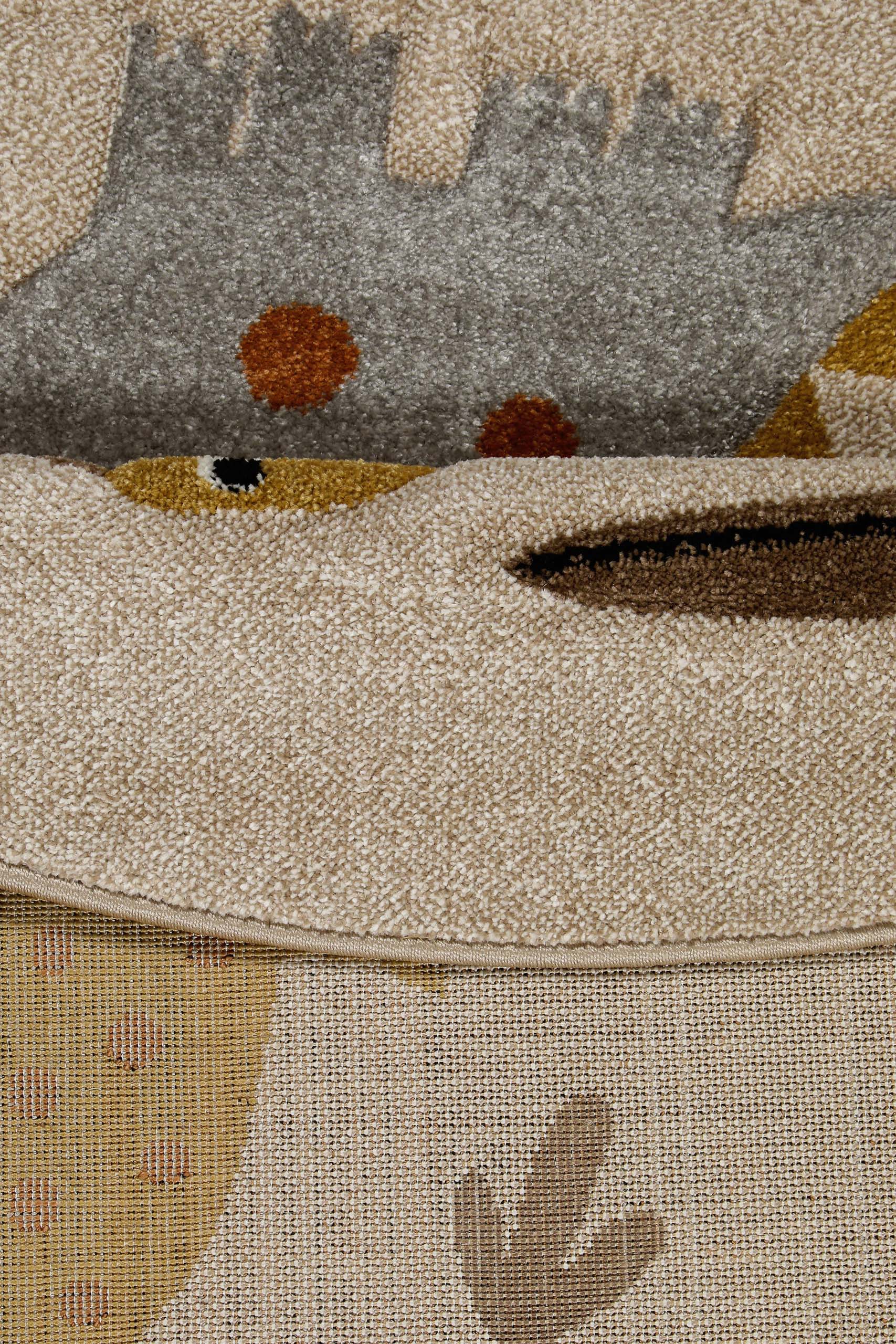weconhome-smart-kids-kinderteppich-rund-sand-beige-meliert-t-rex-friends image 4