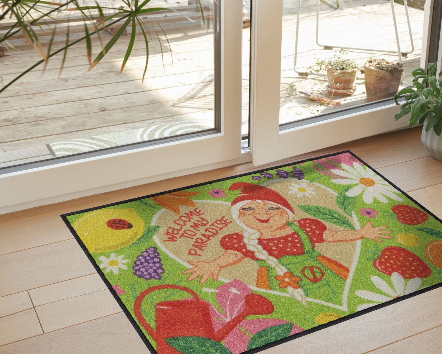 salonloewe-astrid-eingangsmatte-50-x-75-cm-gartenzwerg-design-mit-welcome-to-my- image 2