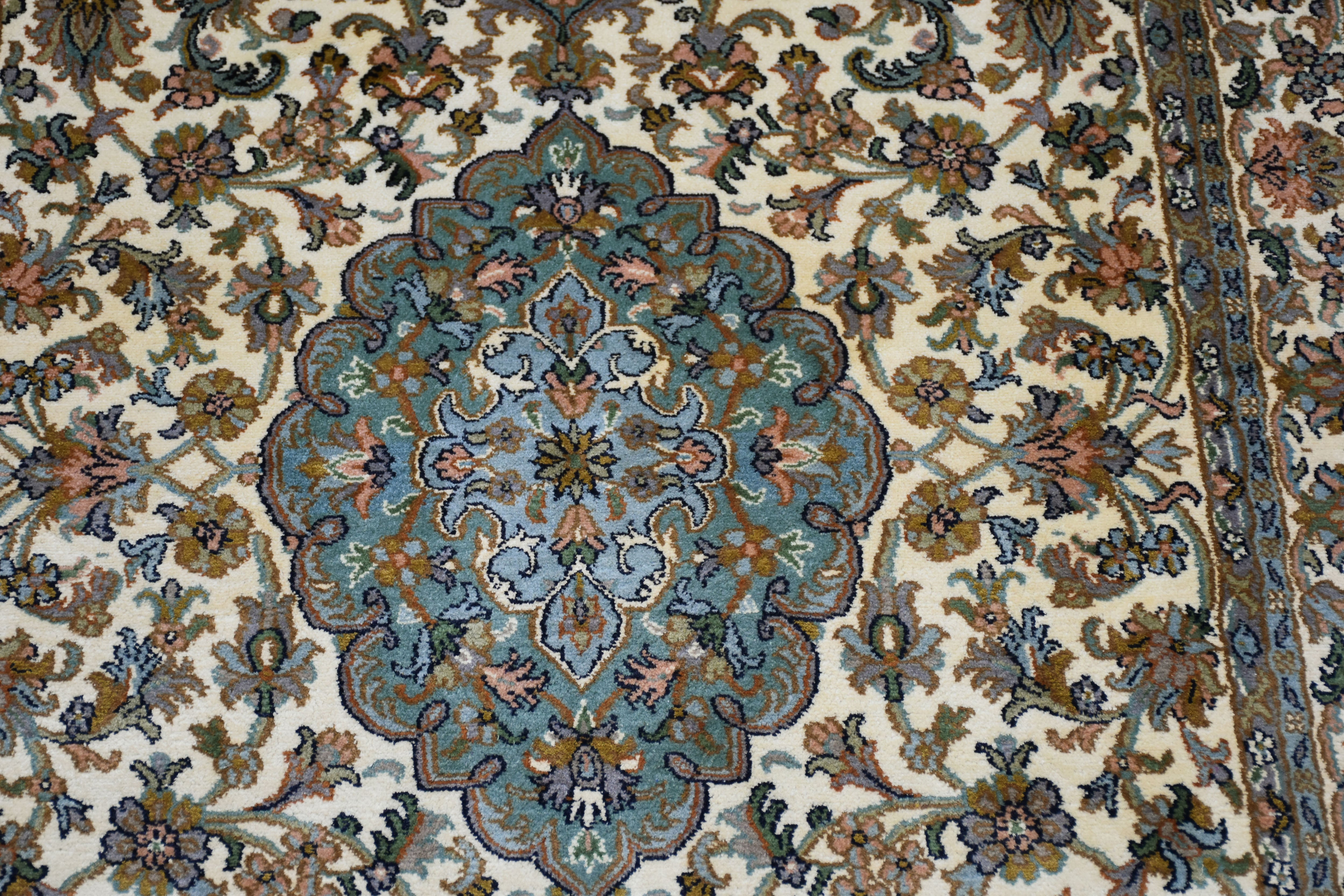 kayoom-kashan-12317-multi-handgewebter-orient-teppich-96x153-cm image 4