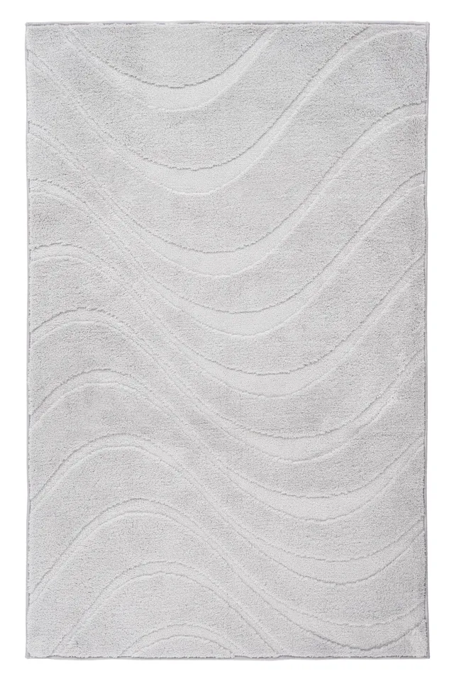kayoom-badematte-ripple-soft-125-11-mm-flor-1400-g-m-polyester-silber image 1