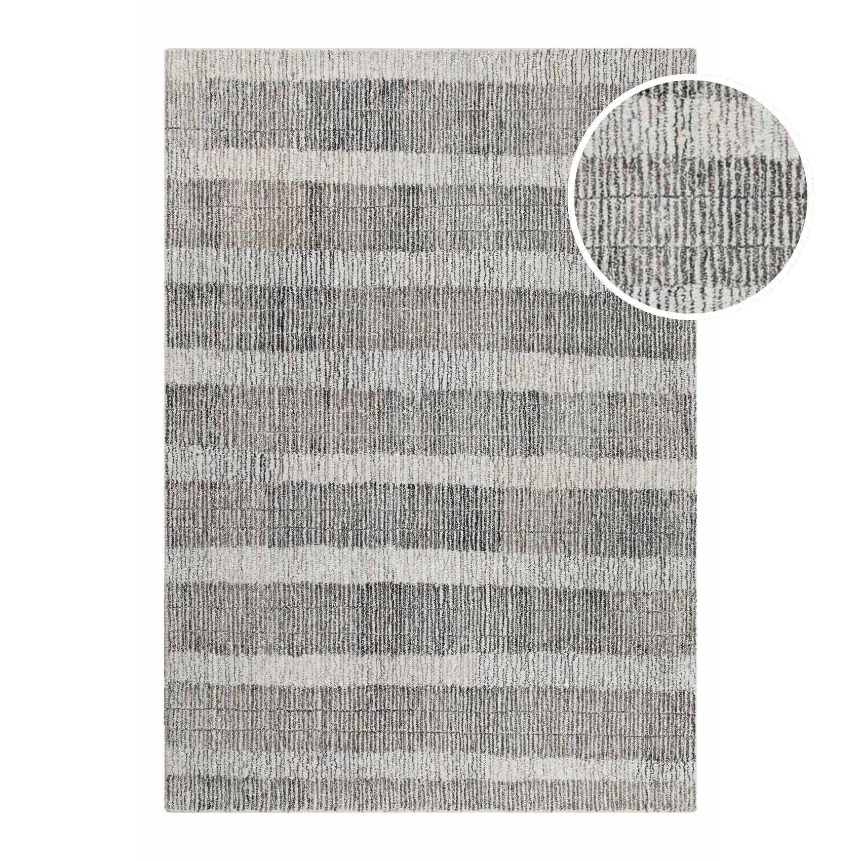 weconhome-hamptons-forty-kurzflorteppich-beige-grau-handgetuftet-fasermix image 1