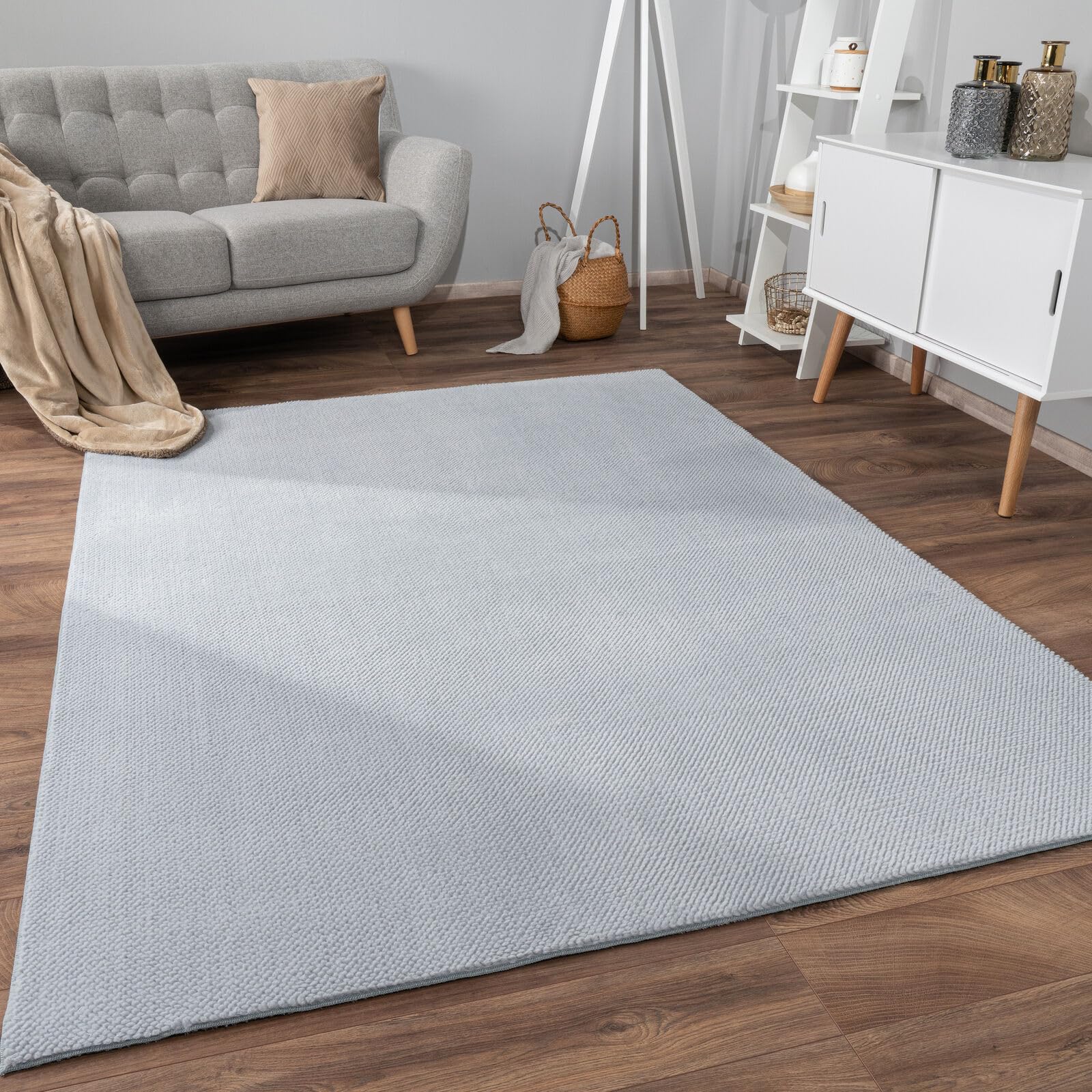 paco-home-coco-kurzflor-teppich-160x220-cm-grau-skandi-boho image 2
