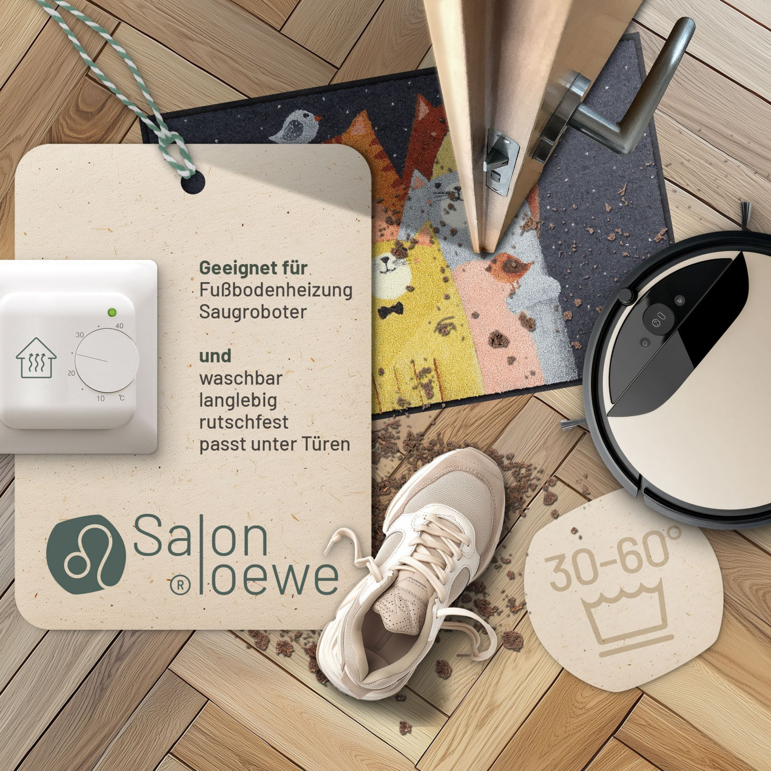 salonloewe-cat-quartet-eingangsmatte-50-x-75-cm-fu-matte-mit-vier-katzen-motiven image 2
