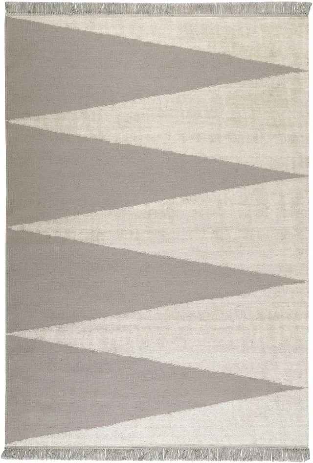 weconhome-smart-triangle-kelim-teppich-taupe-beige-naturfaser image 1