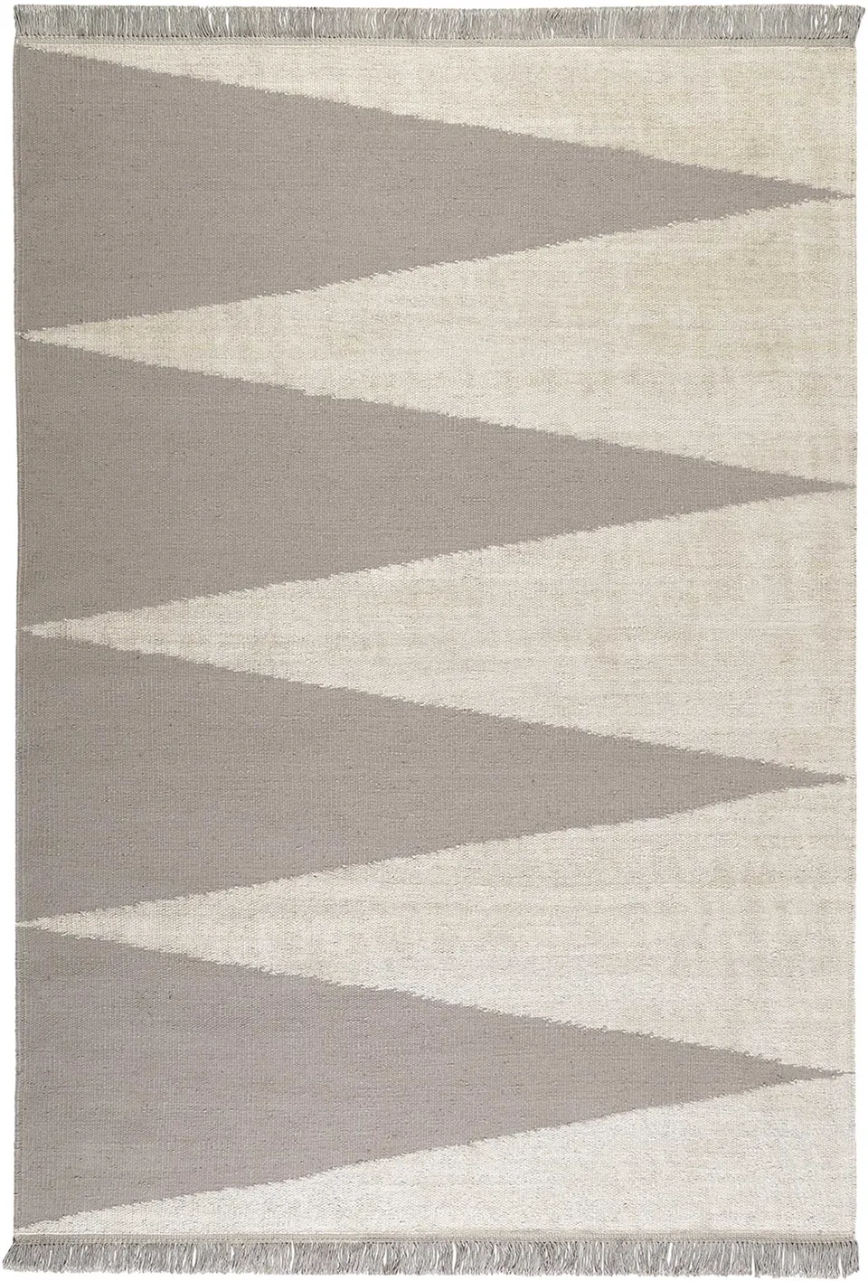 weconhome-smart-triangle-kelim-teppich-taupe-beige-naturfaser image 1