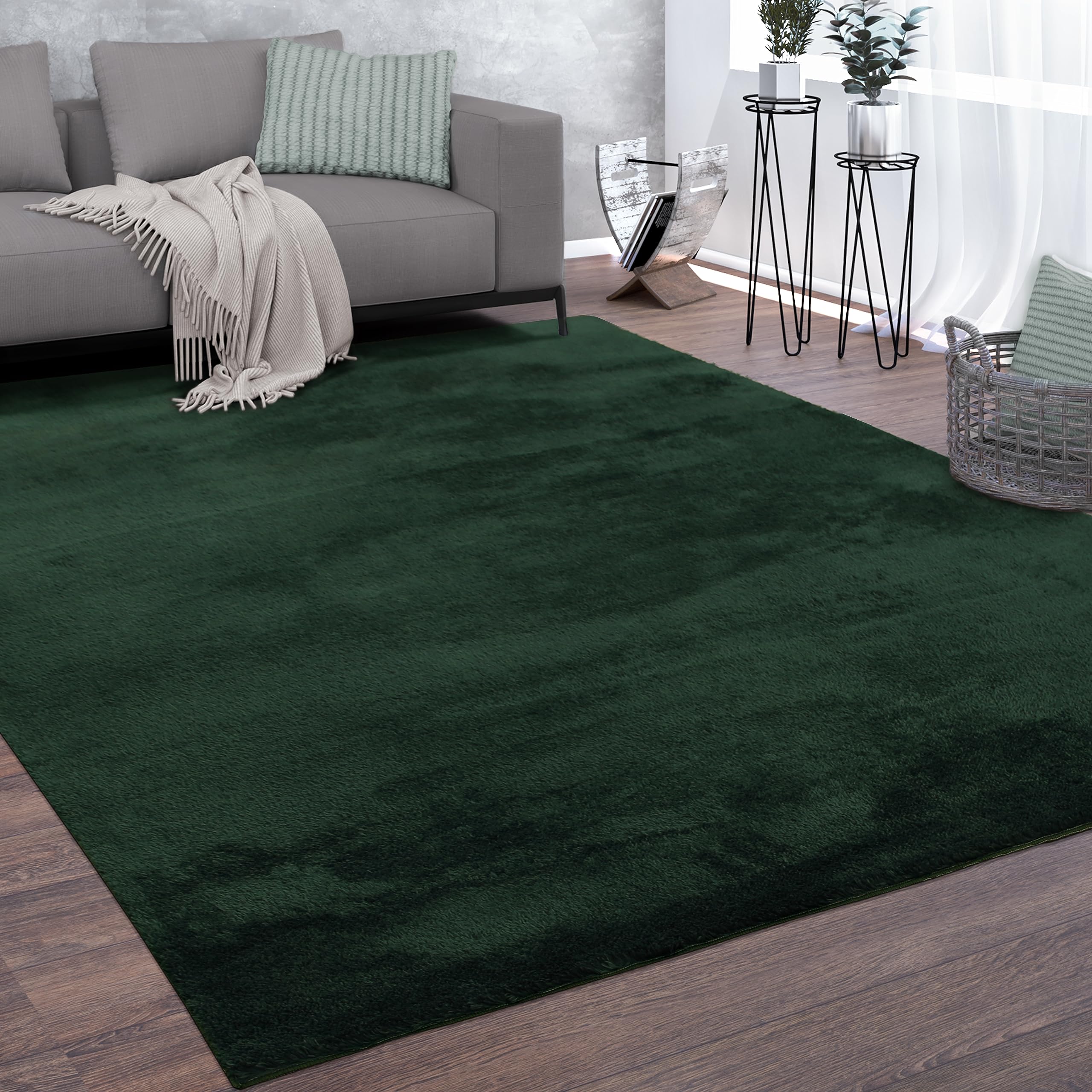 paco-home-style-teppich-kurzflor-gr-n-petrol-160-cm-rund image 7