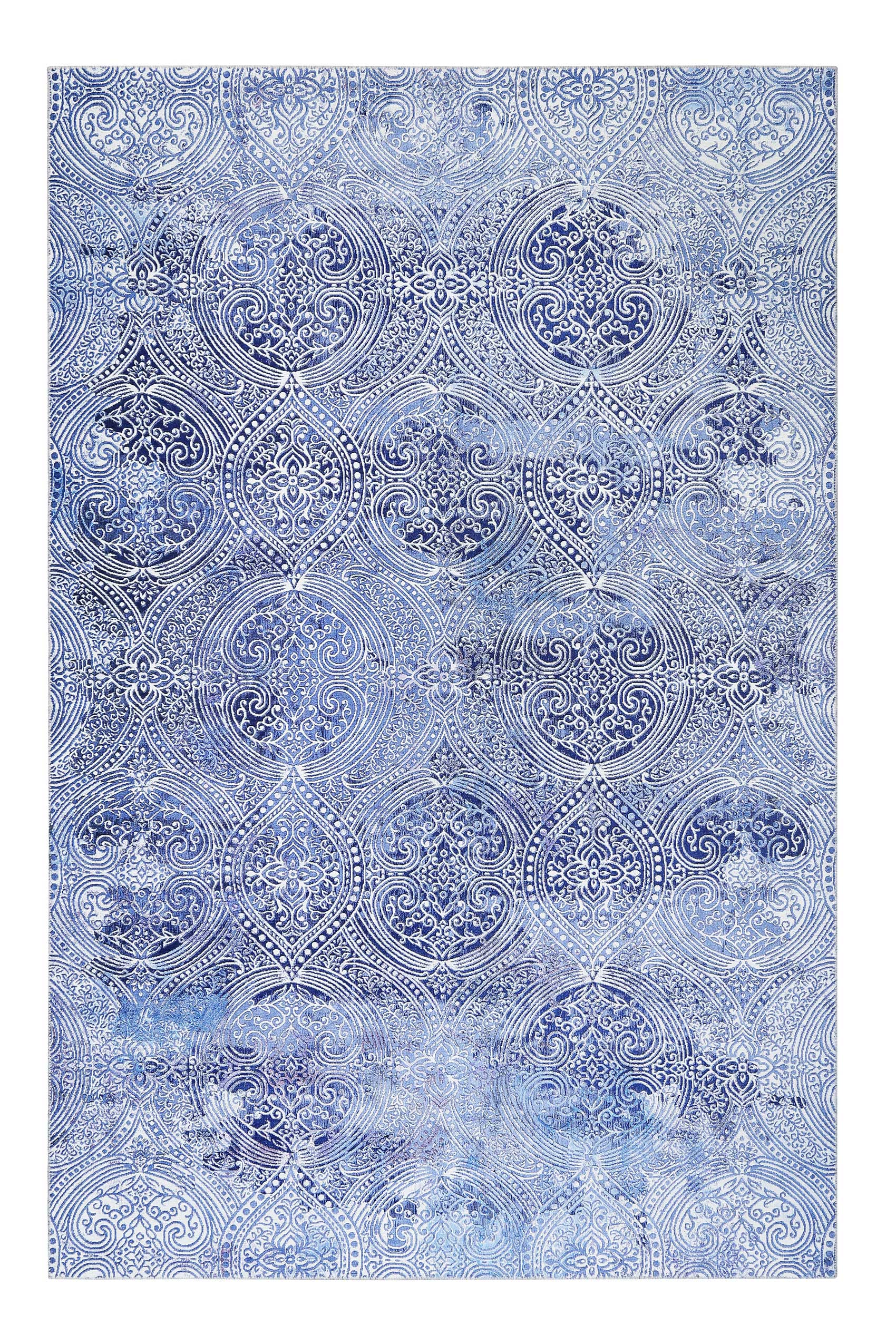 weconhome-vintage-teppich-grace-blau-kurzflor-14-50 image 1
