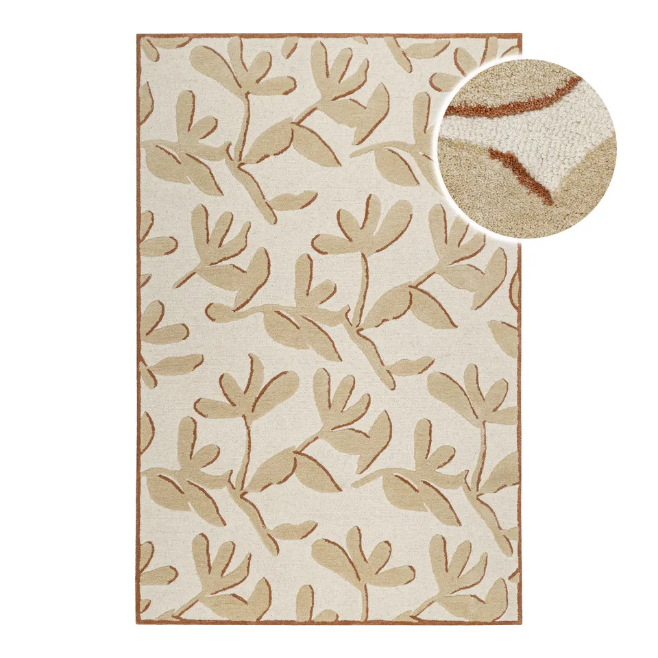 weconhome-kurzflor-teppich-summers-peak-beige-multi-schurwolle image 1