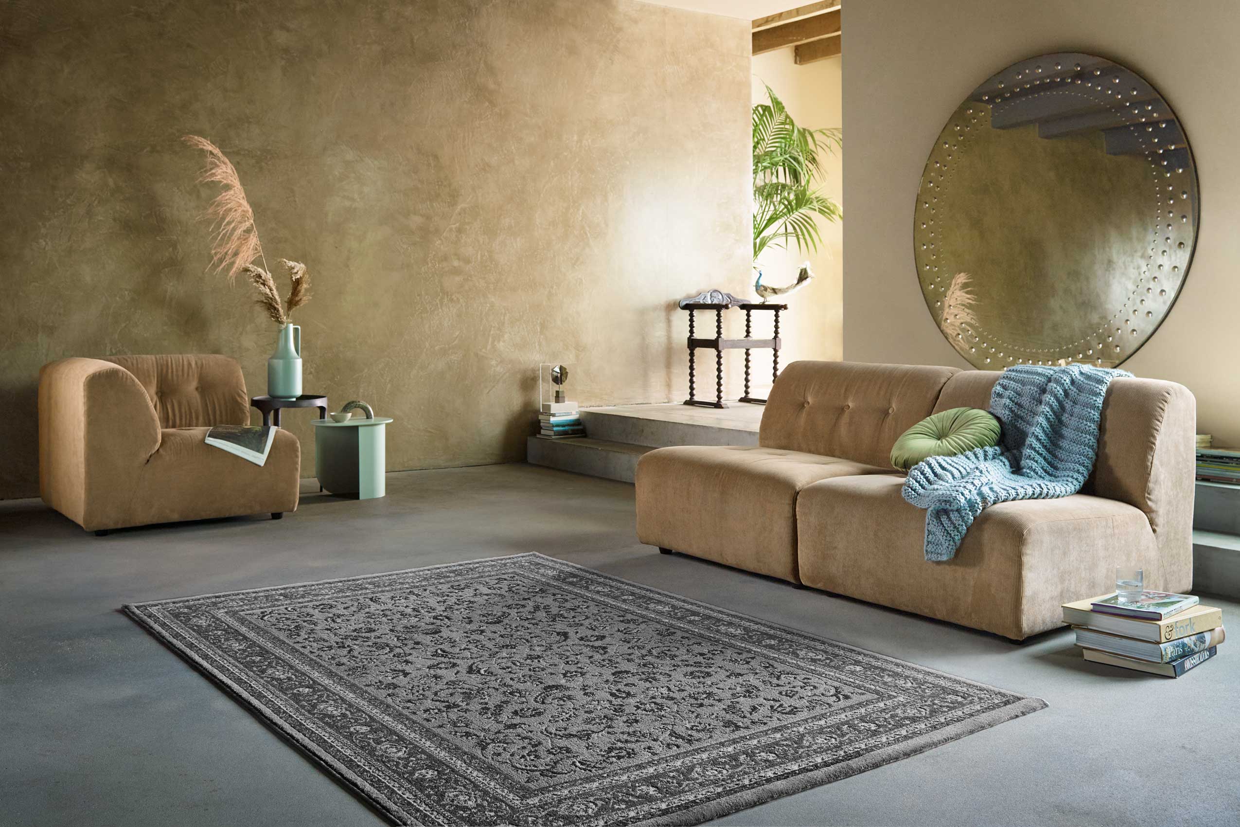 weconhome-kurzflor-teppich-oxford-grau-anthrazit-paisley-gewebt image 8