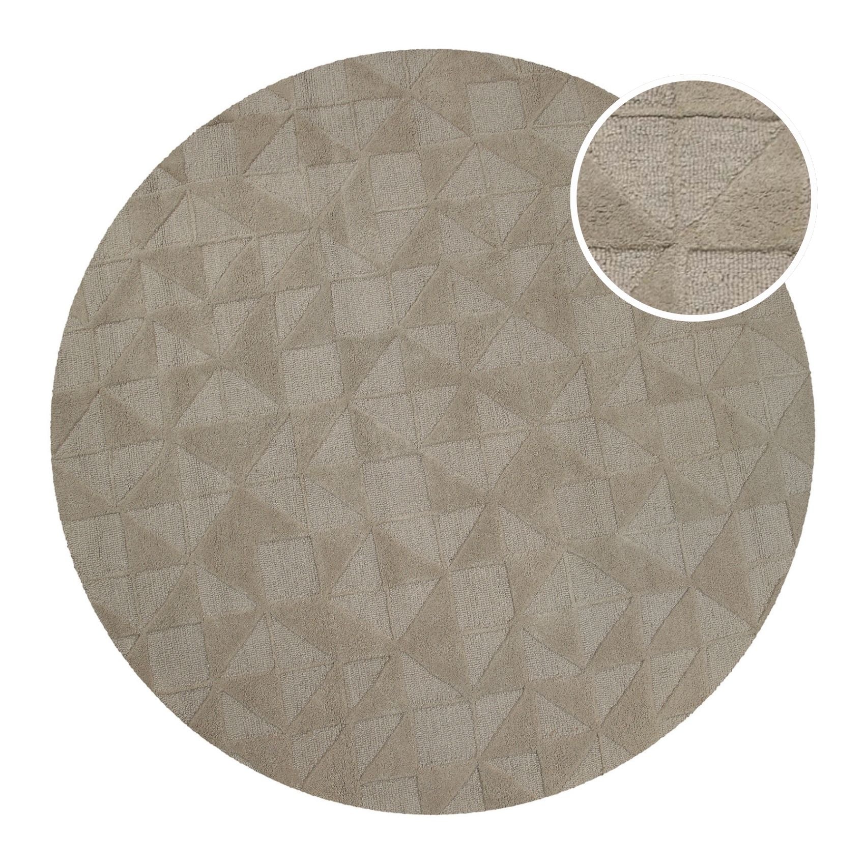 weconhome-hamptons-thirtyseven-kurzflor-teppich-rund-sand-beige-schurwolle image 1