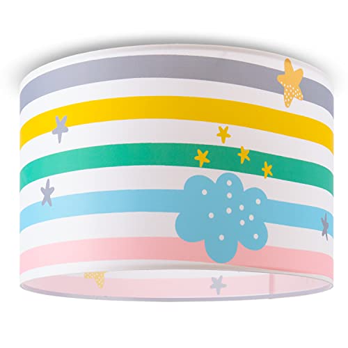 paco-home-volta-kinder-deckenlampe-stoffschirm-regenbogen-e27 image 5