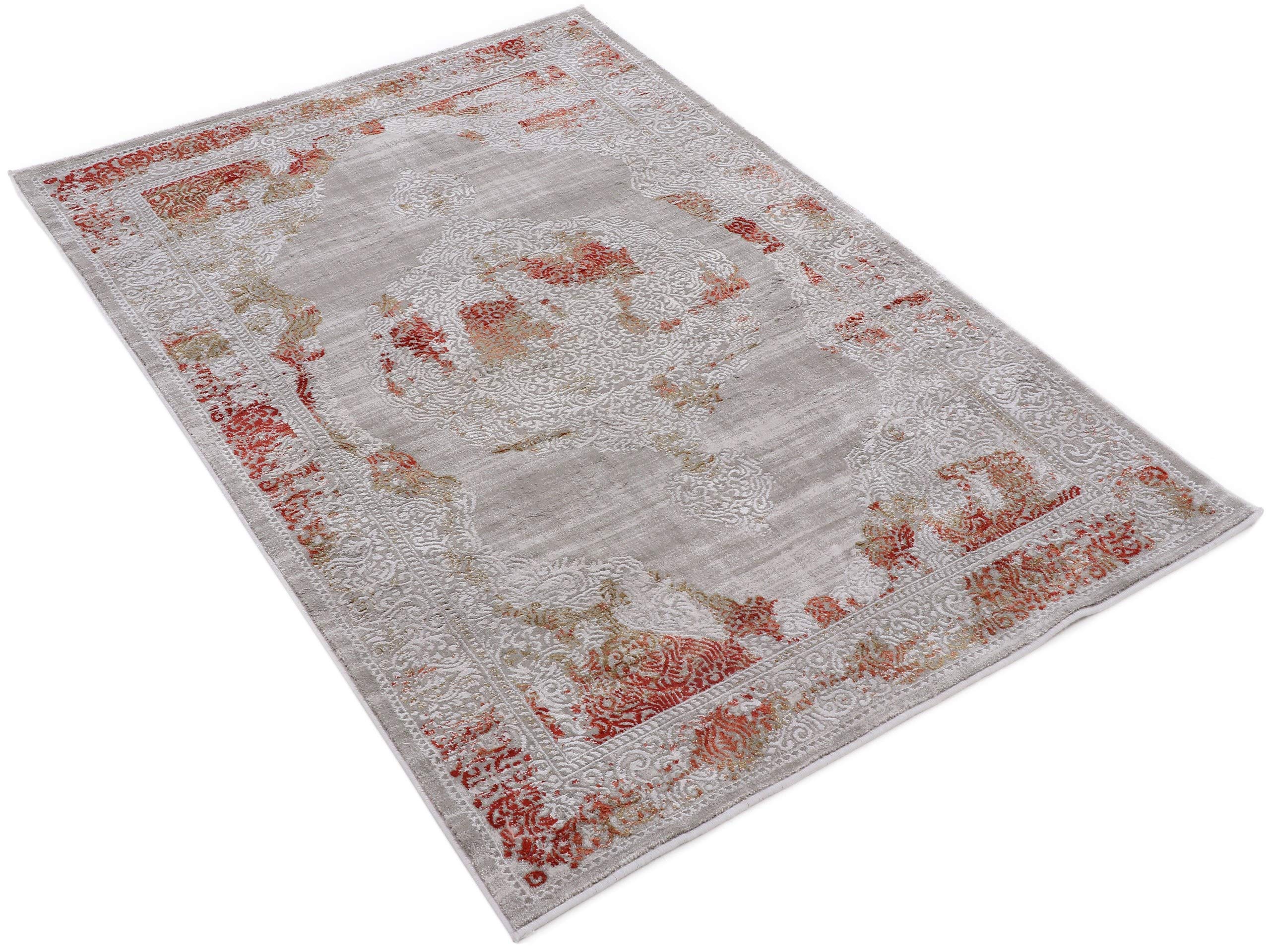 carpetfine-vintage-teppich-amira-beige-120x170-cm-rechteckig-aus-viskose-polyest image 3
