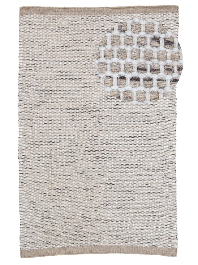 carpetfine-wollteppich-mona-taupe-120x170-cm-wohnzimmer-teppich image 1