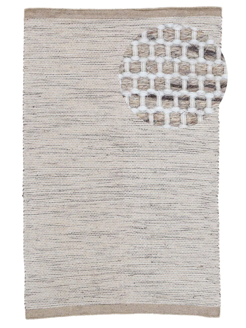 carpetfine-wollteppich-mona-taupe-120x170-cm-wohnzimmer-teppich image 1