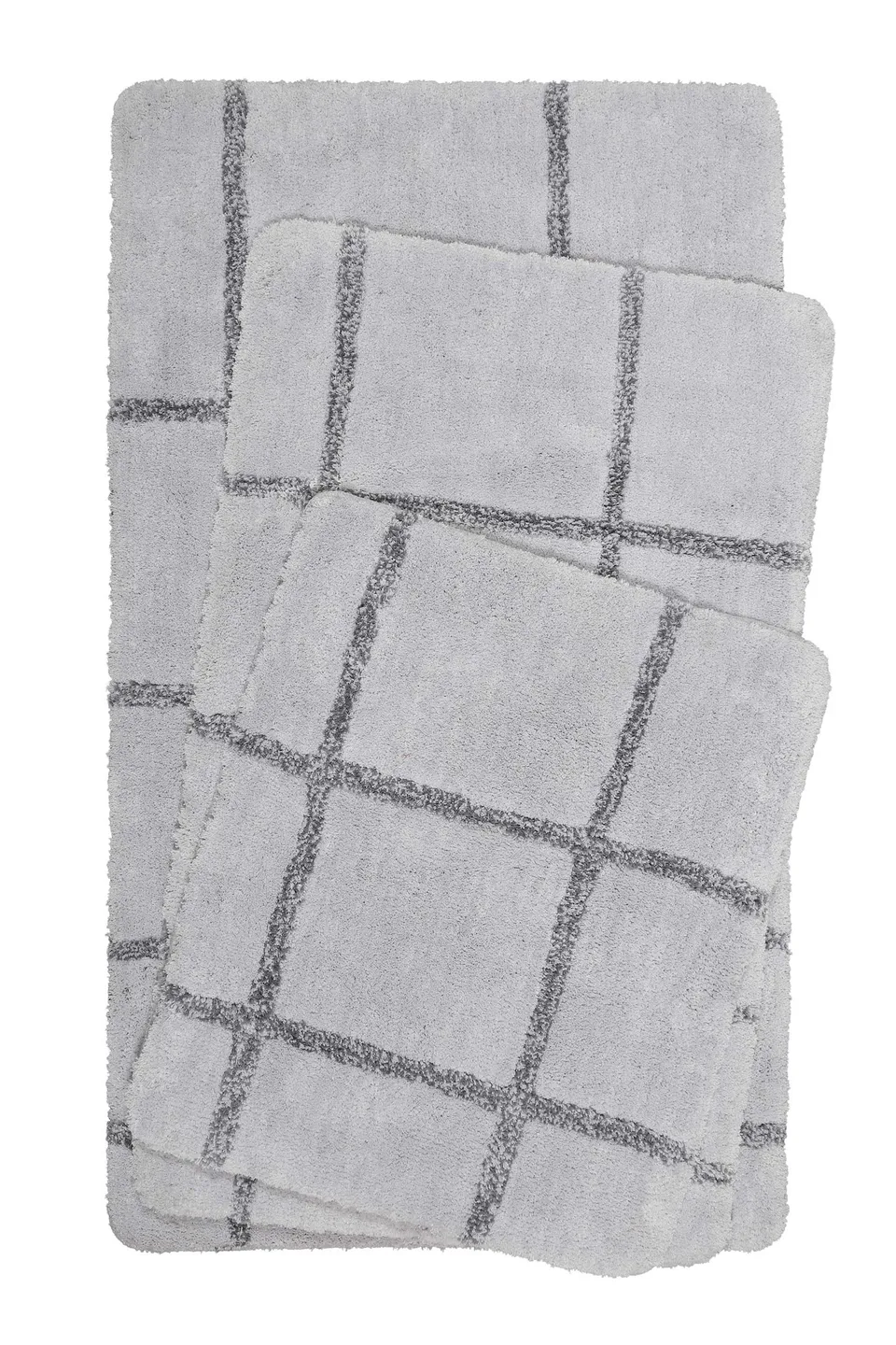 homie-living-badteppich-casa-bianco-grau-geometrisches-design-anti-rutsch-oeko-t image 1