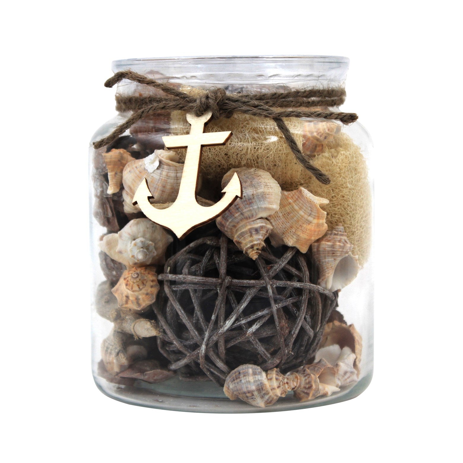 kayoom-dekoglas-flora-510-creme-deko-objekt-aus-meeres-naturmaterialien-und-glas image 1