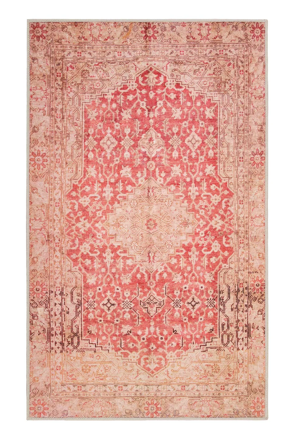 weconhome-polaroid-badteppich-rot-vintage-oriental-gewebt image 1