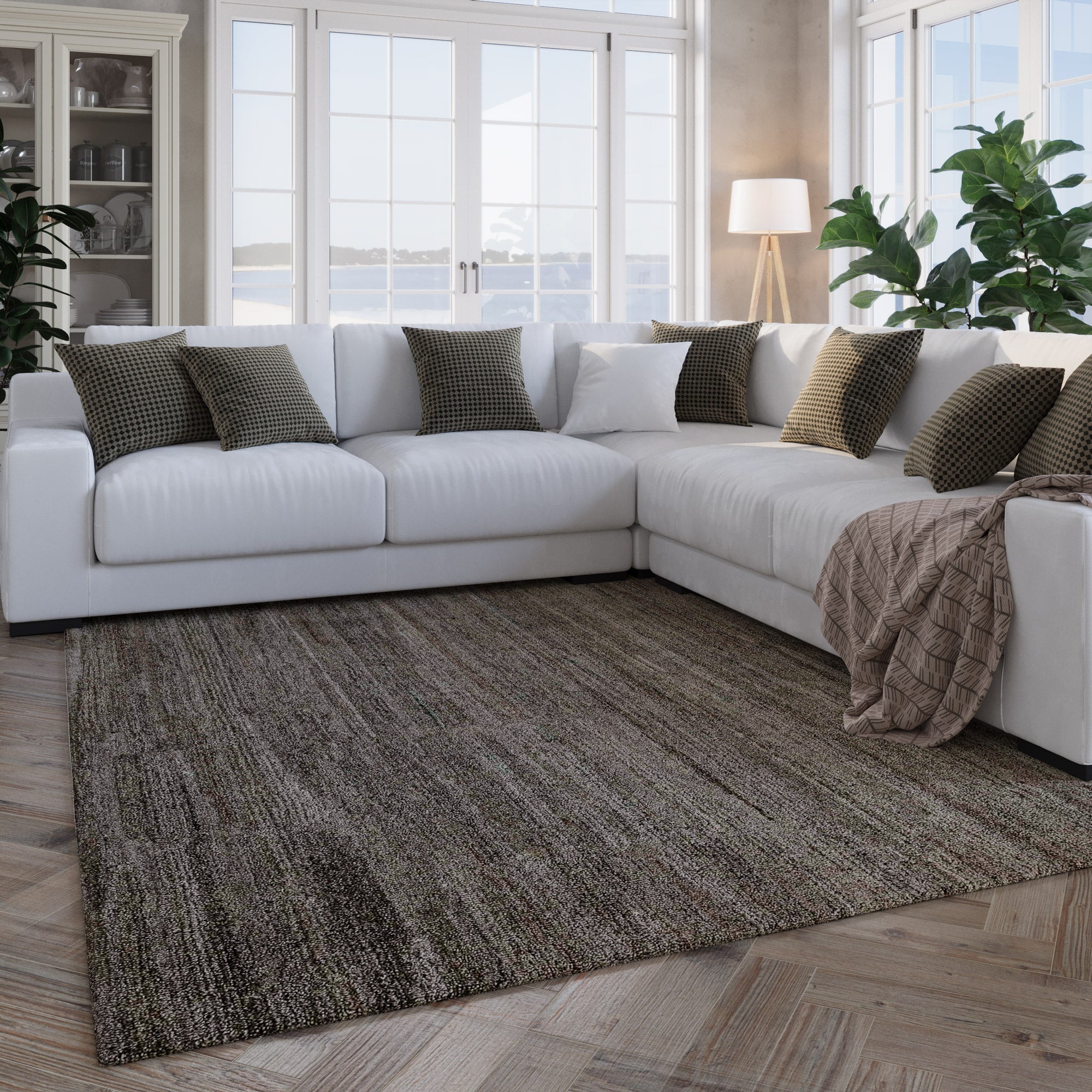 hamptons-by-weconhome-kurzflor-teppich-eighteen-grau-braun-meliert image 2