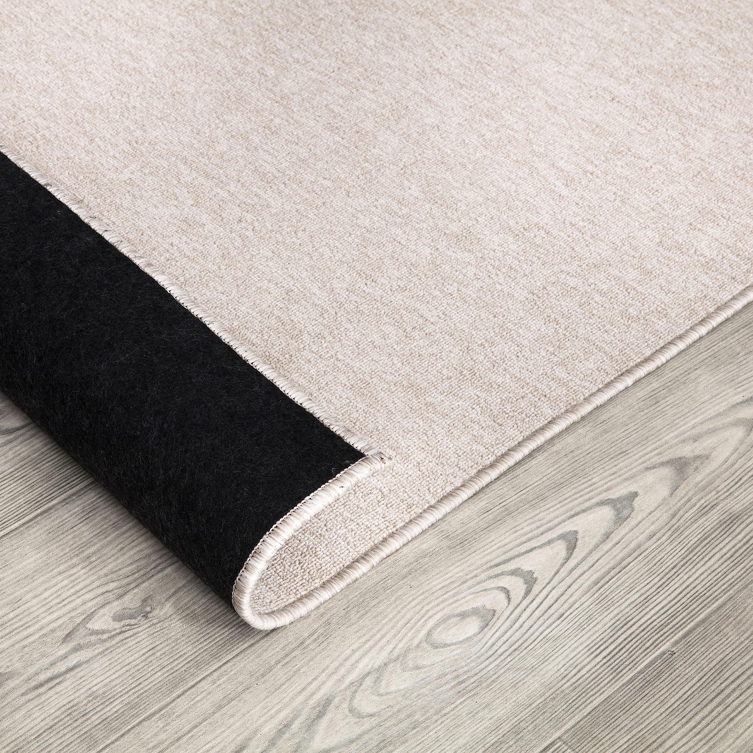 paco-home-style-kurzflor-teppich-160x220-cm-creme-waschbar image 4