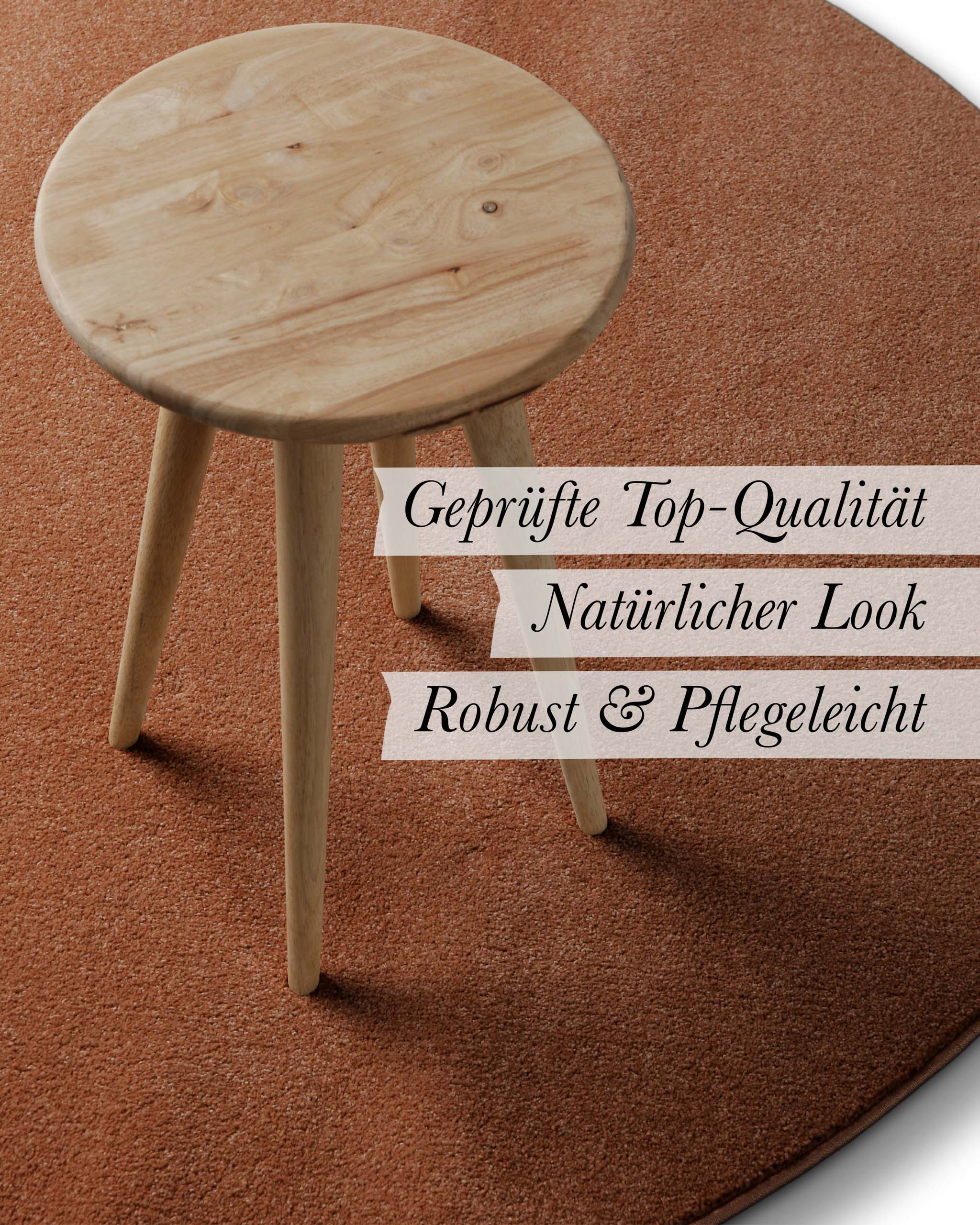 weconhome-basics-freja-kurzflorteppich-rund-ziegel-rot-terrakotta image 6